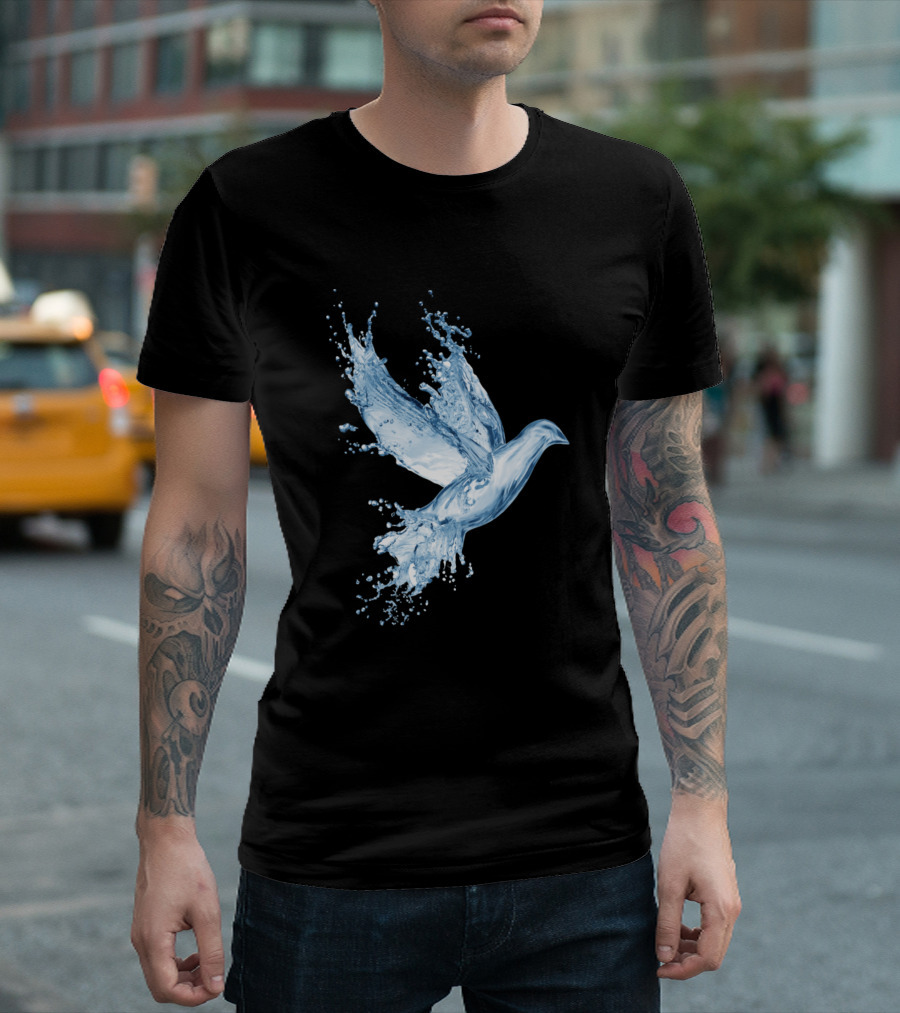 Parrot Cool Pigeon Water Splash Wild Life T-Shirt
