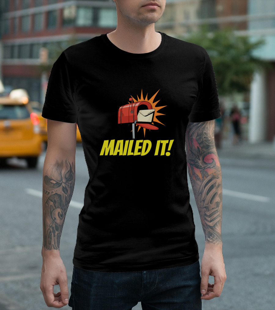 Mailed It Post Man Mailbox and Envelope T-Shirt
