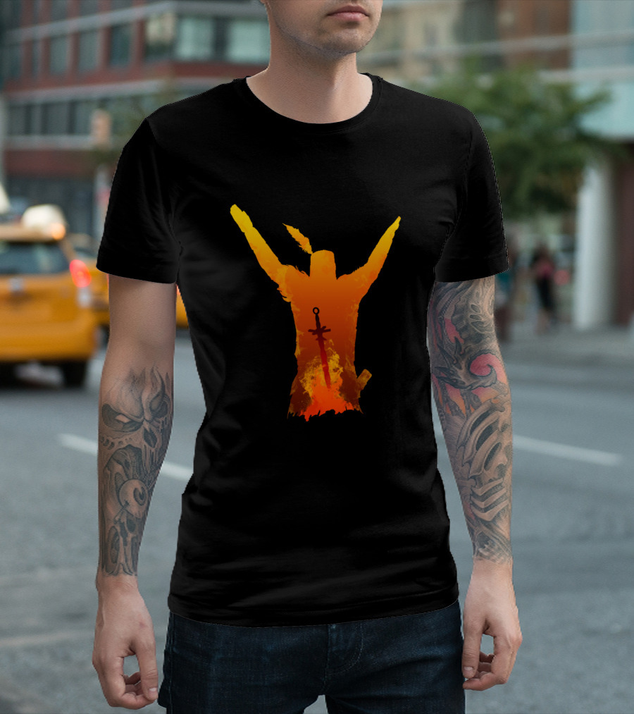 Praise the Sun Warrior with Sword T-Shirt