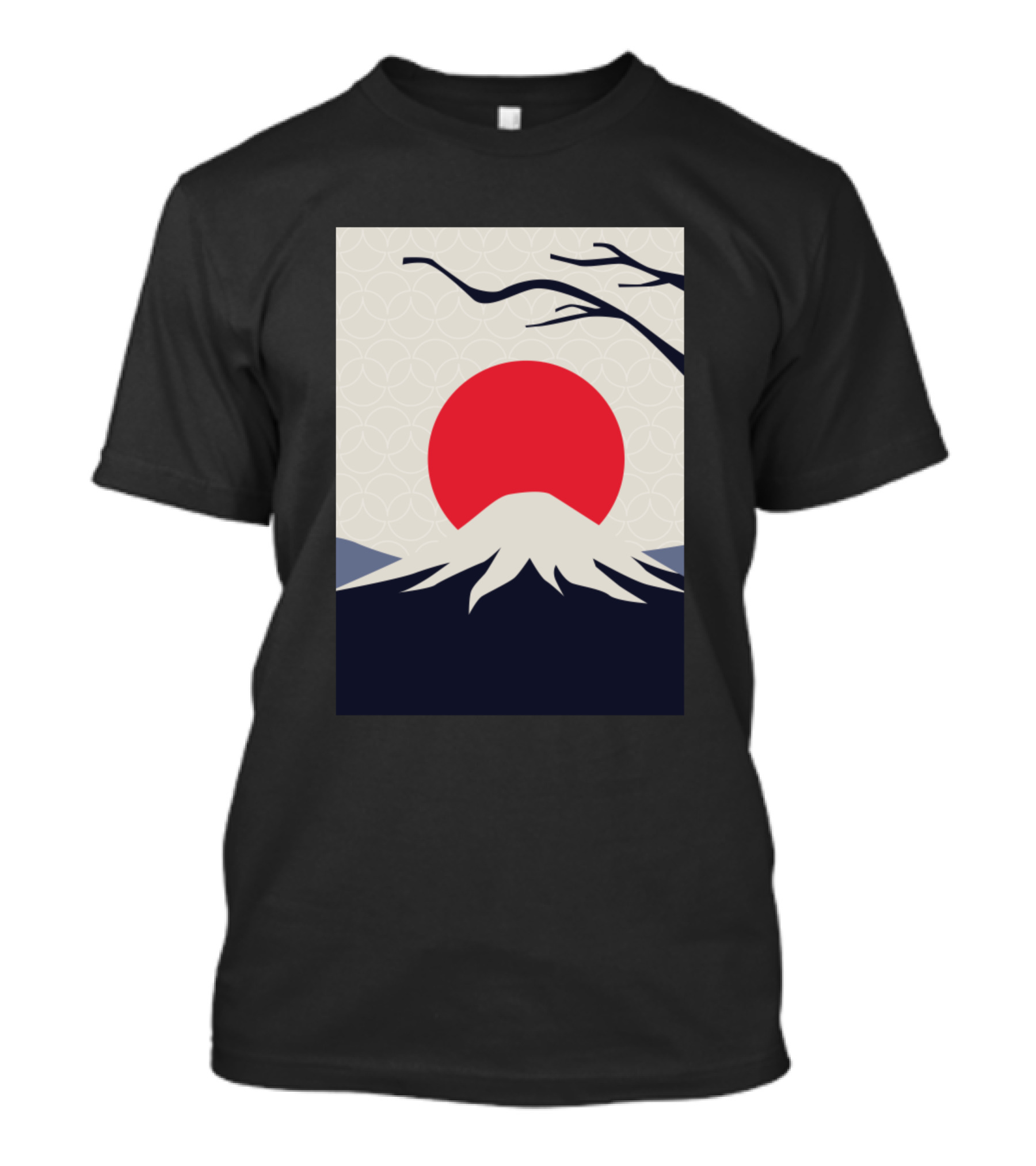 Mount Fuji Rising Sun Japanese Aesthetic Snowy T-Shirt