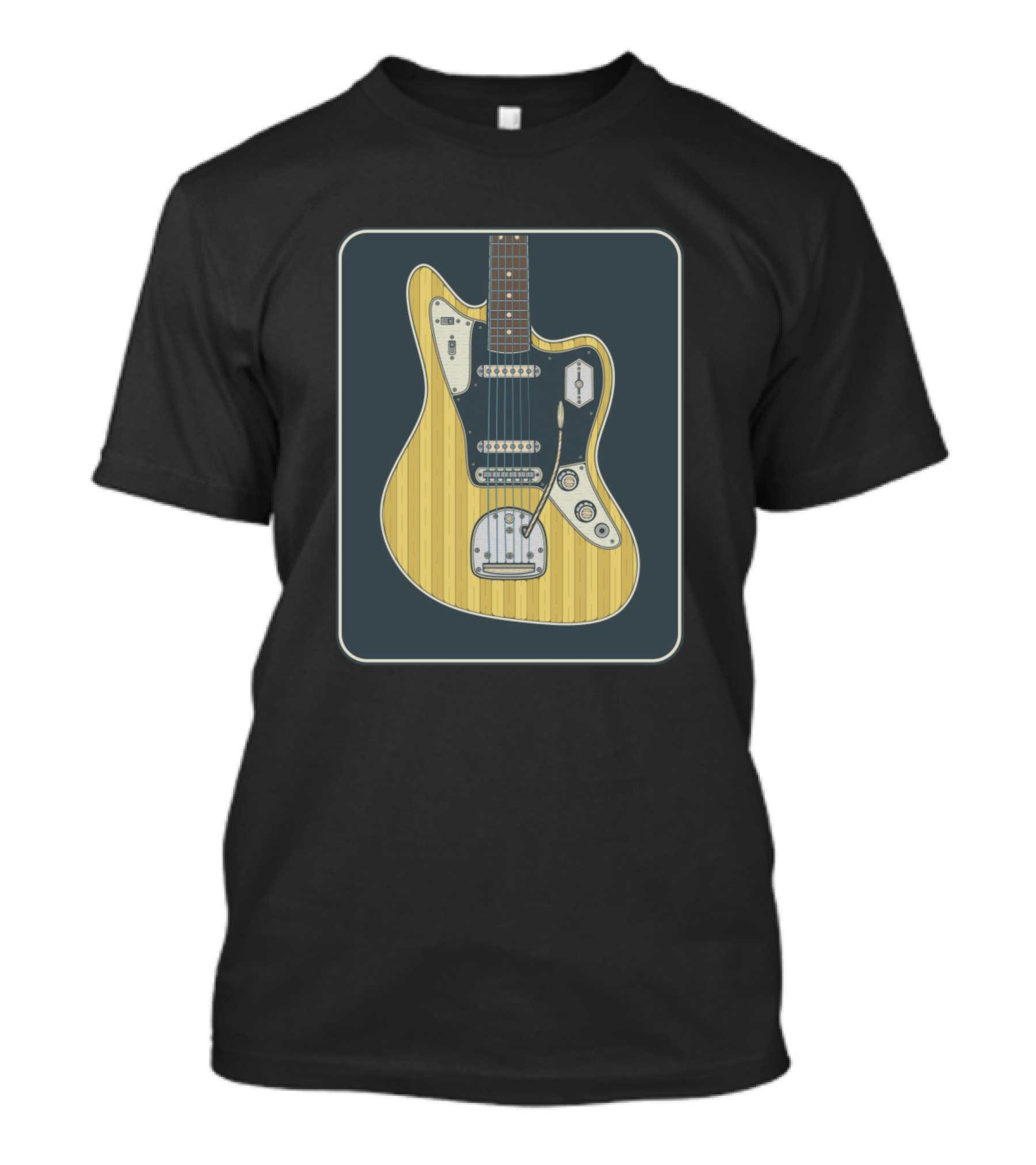 Yellow Offset Guitar T-Shirt