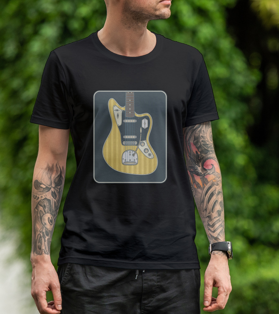 Yellow Offset Guitar T-Shirt