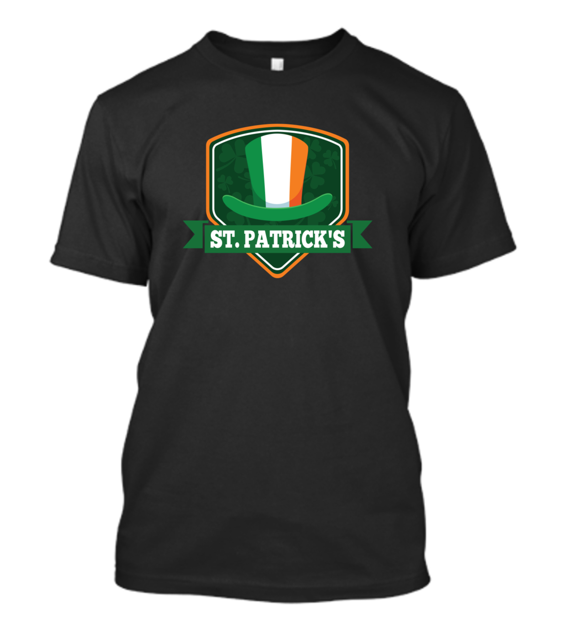 St Patrick's Day Irish Flag Hat Clover Shield T-Shirt