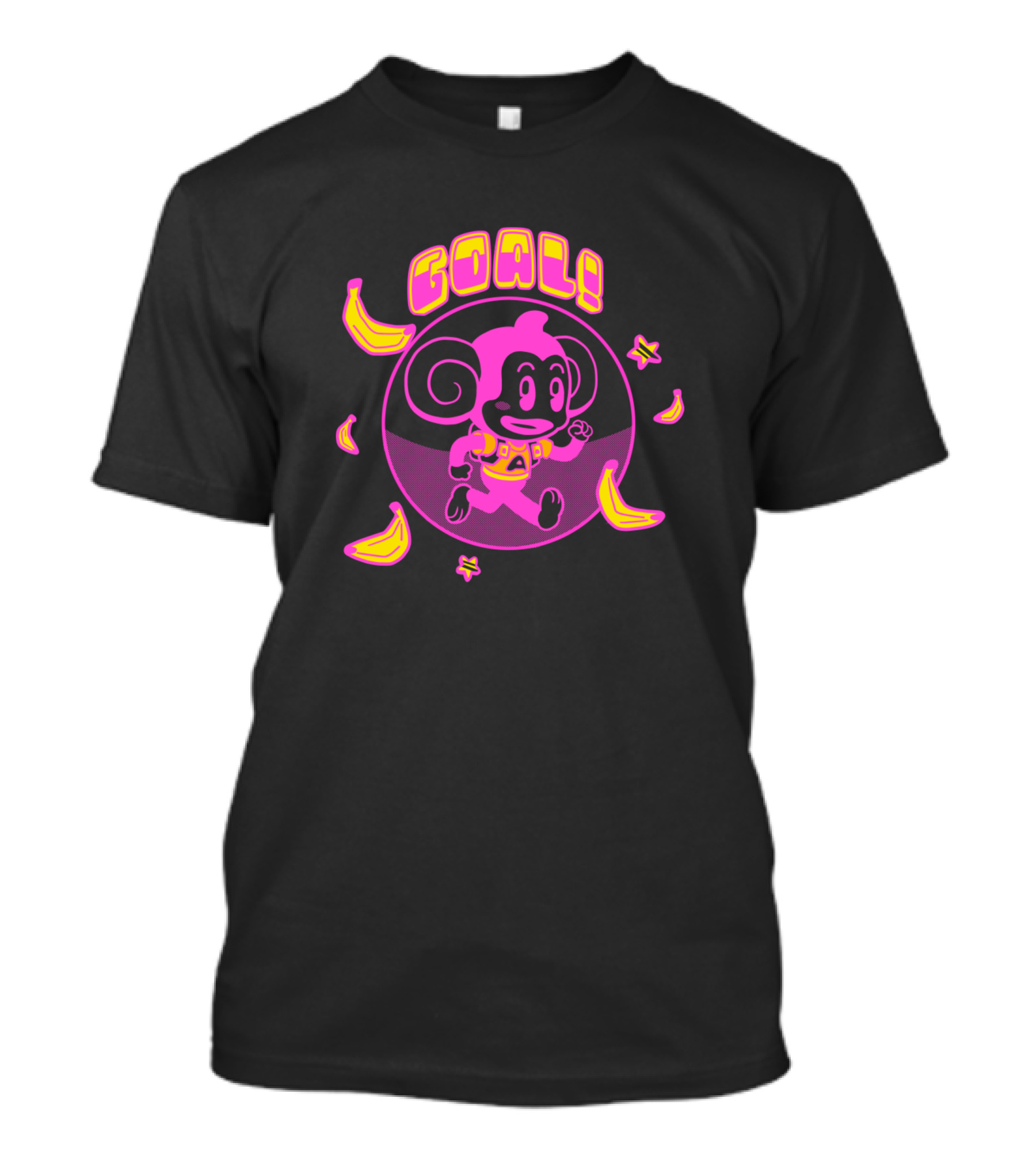 Super Monkey Goal With Bananas And Stars T-Shirt