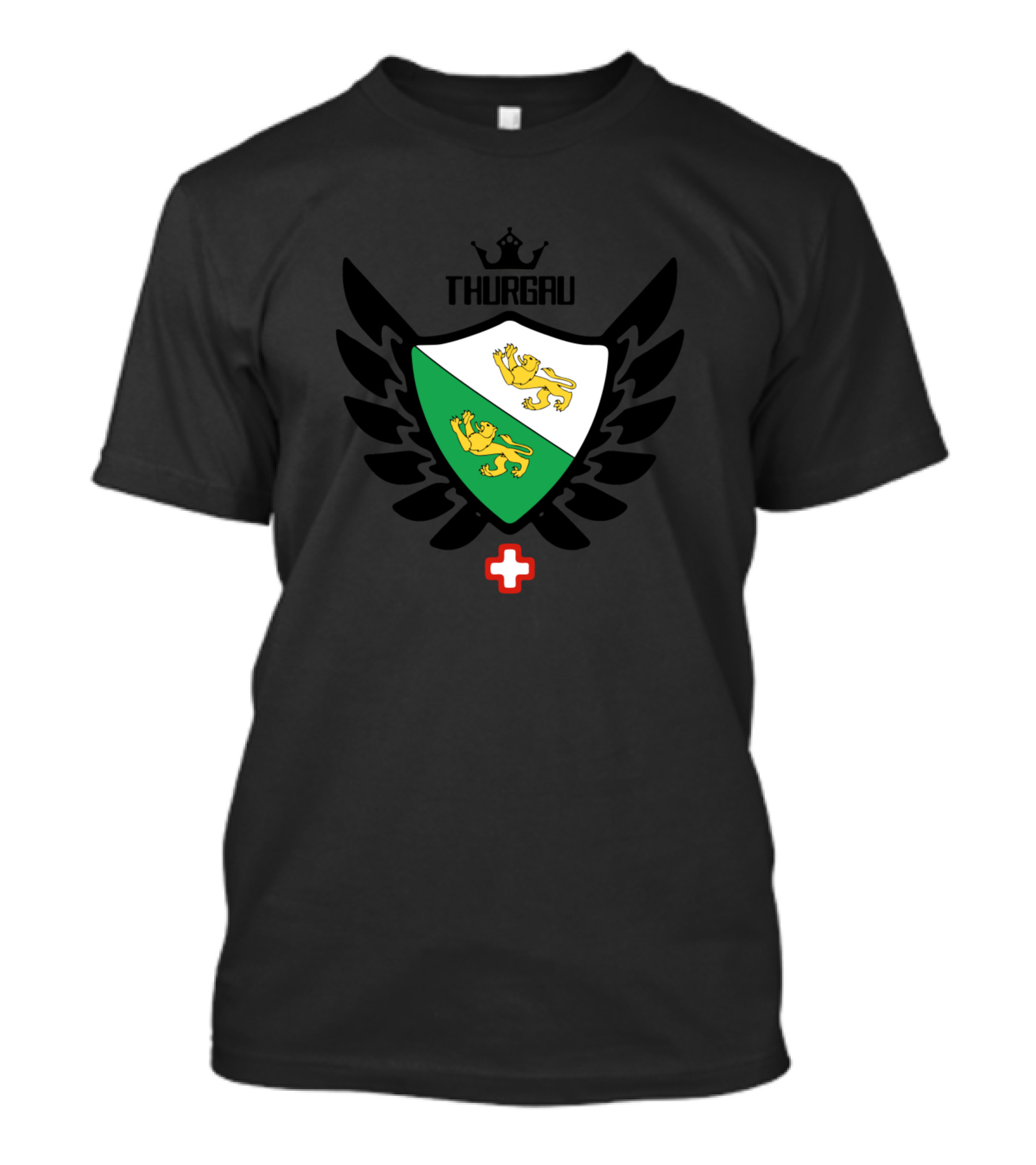 Thurgau Wappen Schweiz Swiss Shield Lions Wings T-Shirt