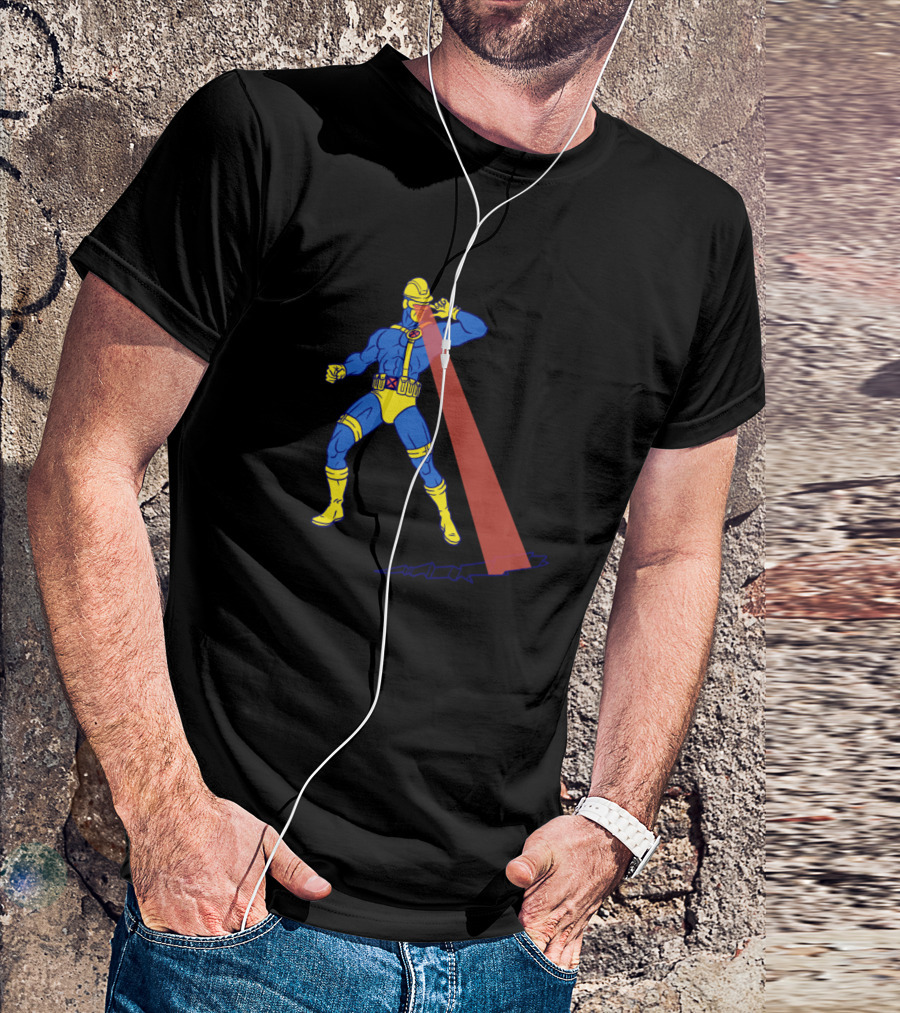 X Men At Work Cyclops Beam Action T-Shirt