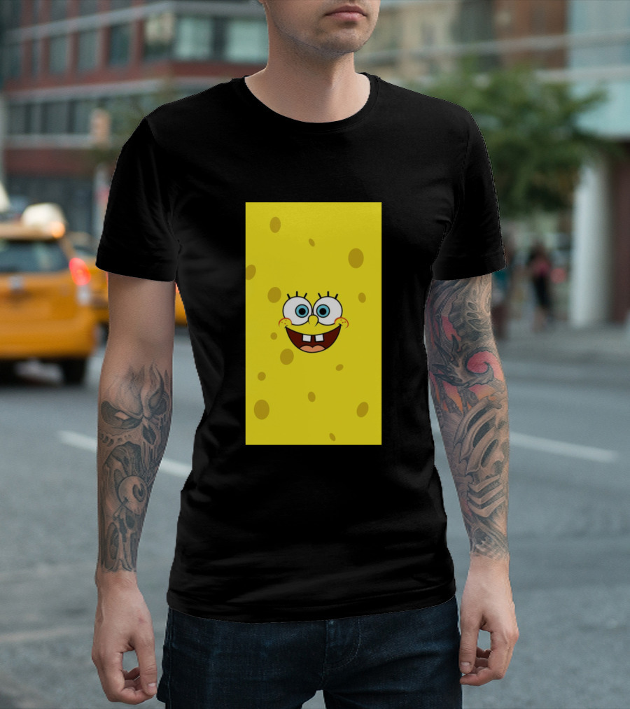 SpongeBob SquarePants Smiling Face Yellow T-Shirt