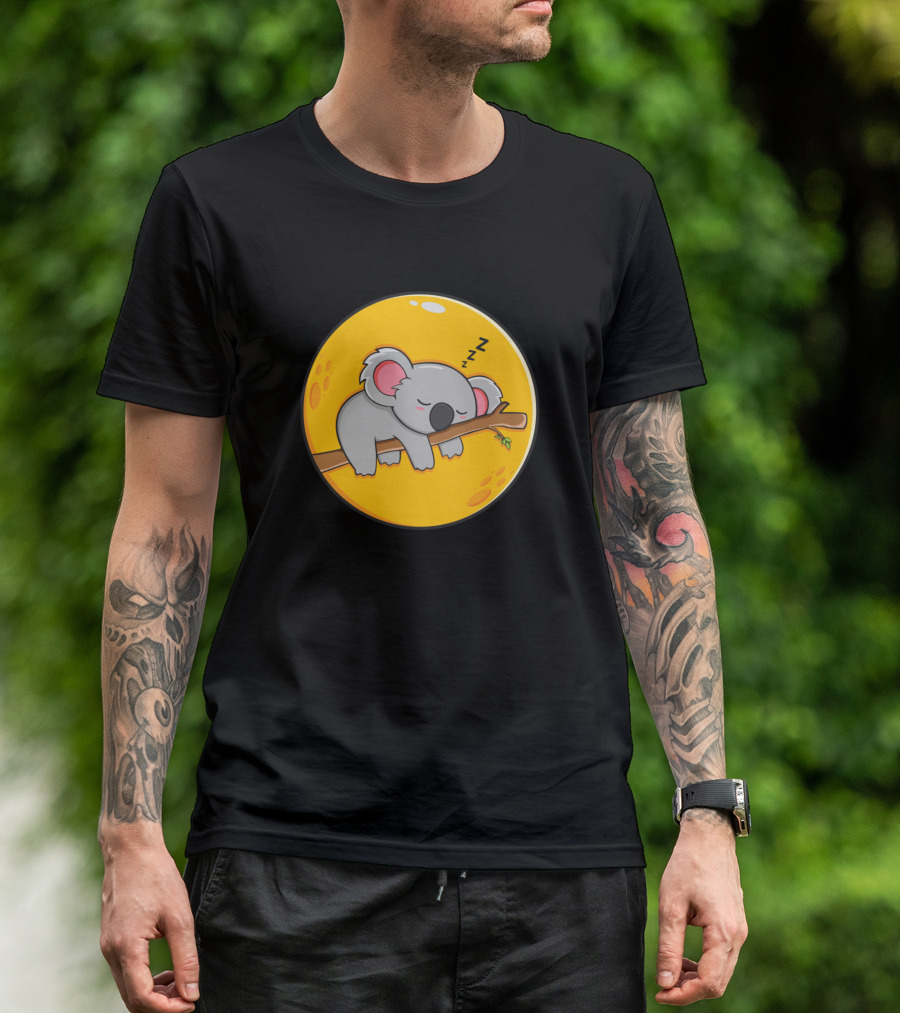 The Lazy Koala On A Branch Sleeping Peacefully T-Shirt