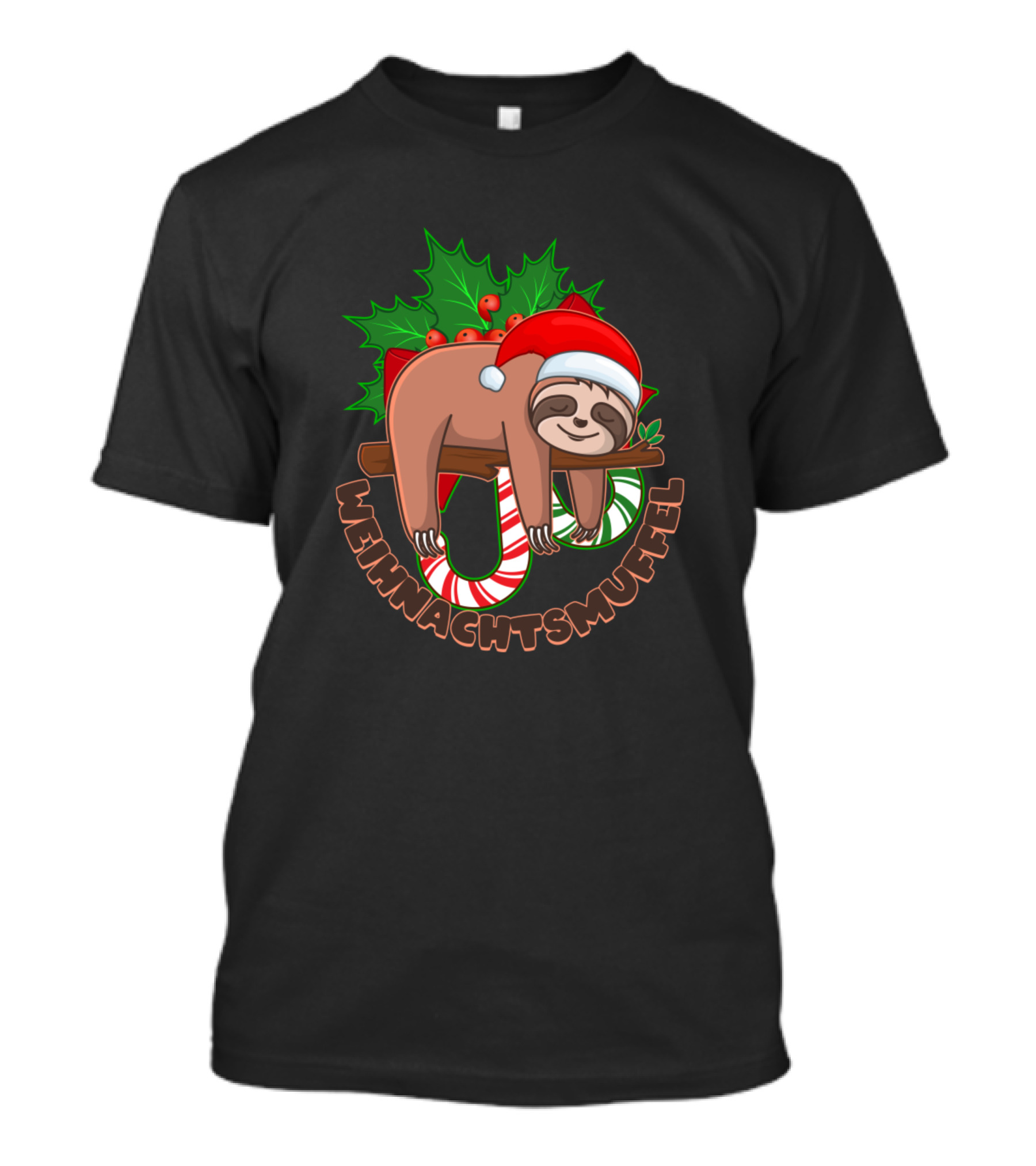 Weihnachtsmuffel Ugly Christmas Sloth Funny For Lazy T-Shirt