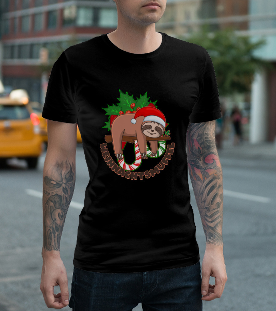 Weihnachtsmuffel Ugly Christmas Sloth Funny For Lazy T-Shirt