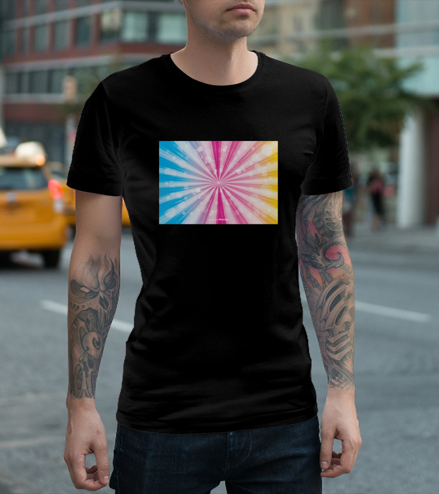 Awesome Vibrant Colorful Sunburst Vector Background T-Shirt