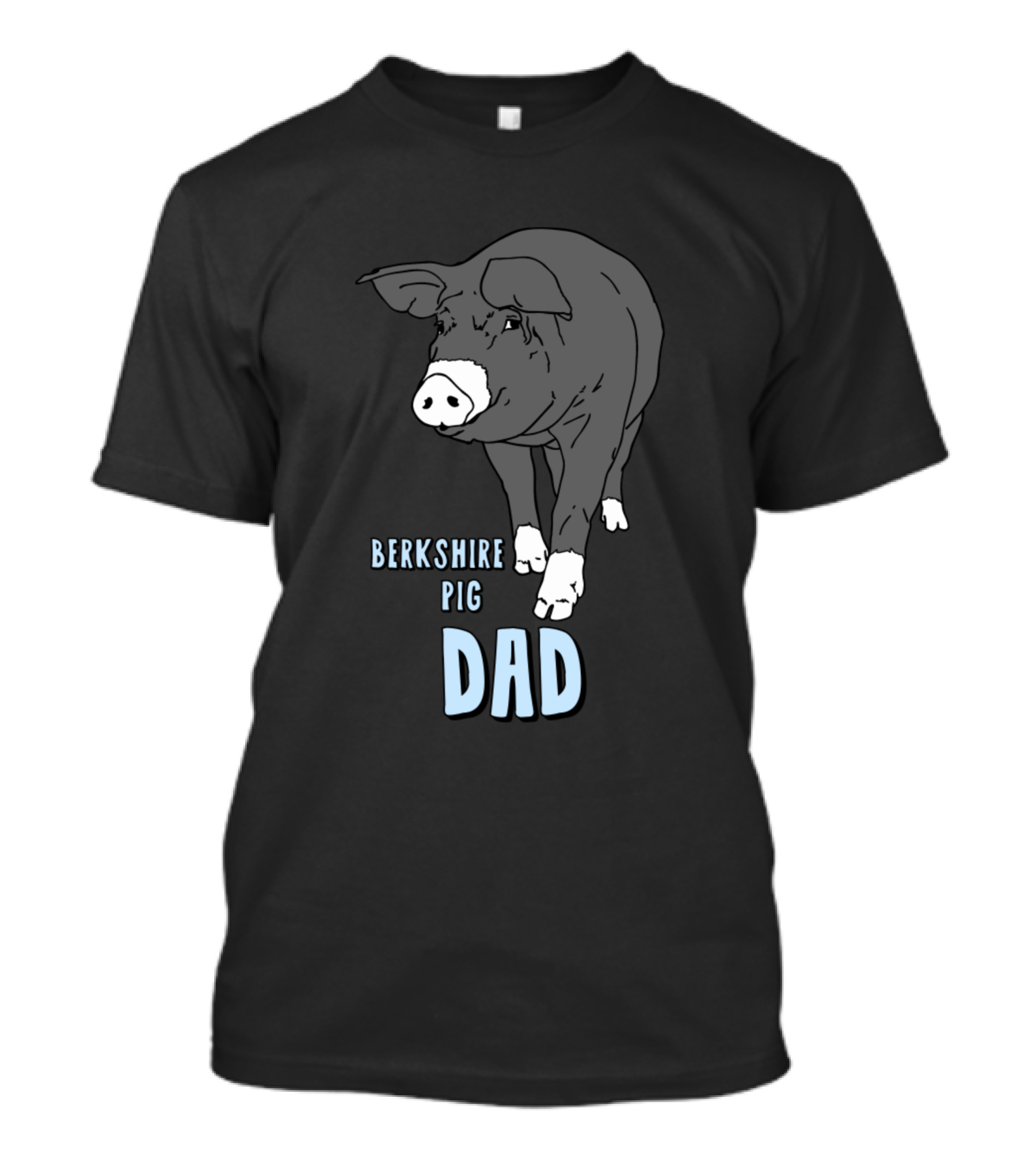 Berkshire Pig Dad Fatherhood Farming Farm Animal Lover T-Shirt