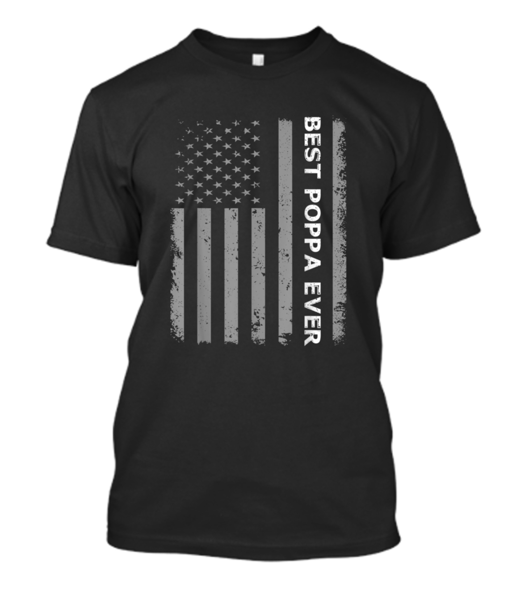 Best Poppa Ever American Flag T-Shirt