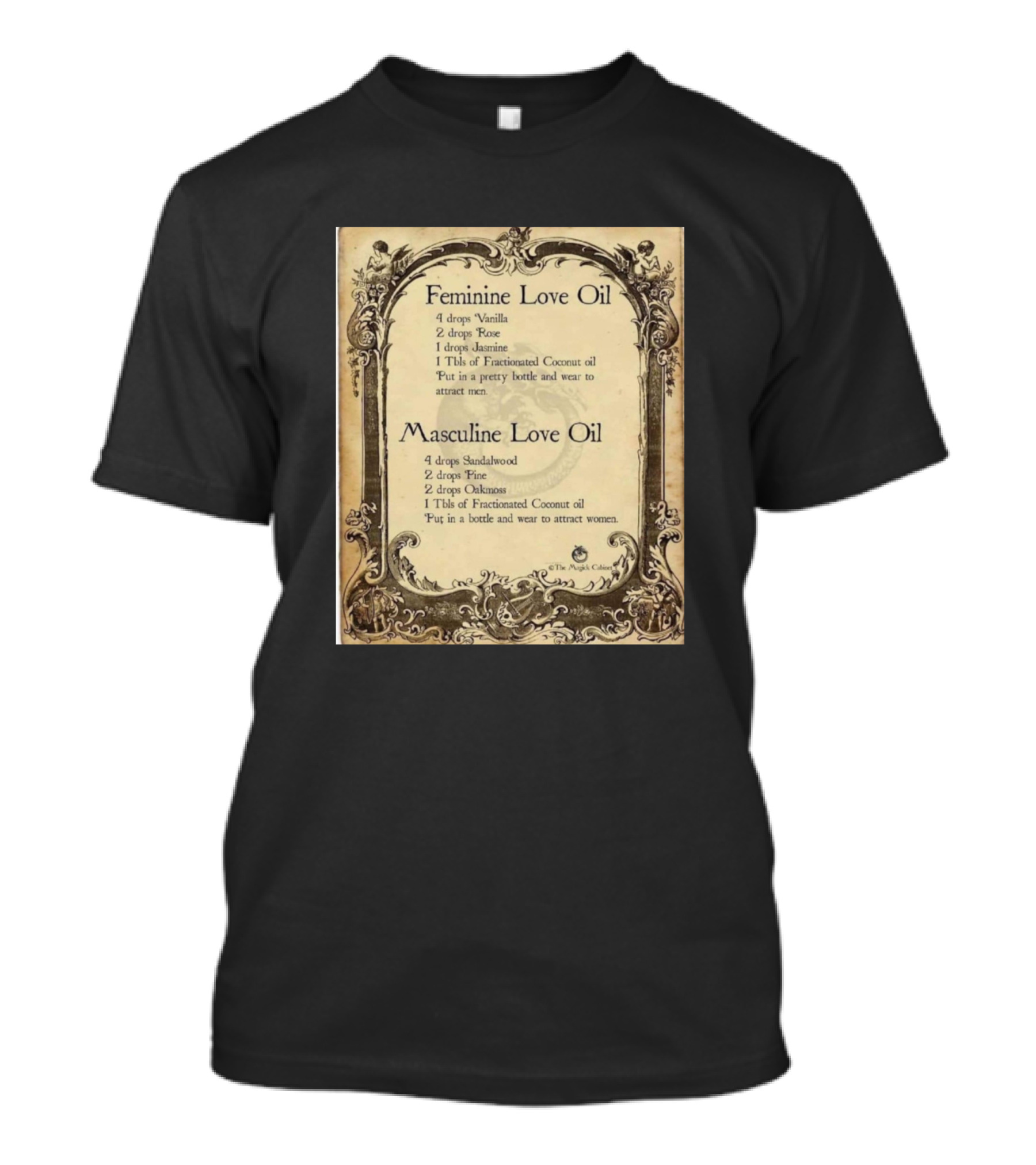 Feminine Love Oil And Masculine Love Oil Recipe Scroll T-Shirt