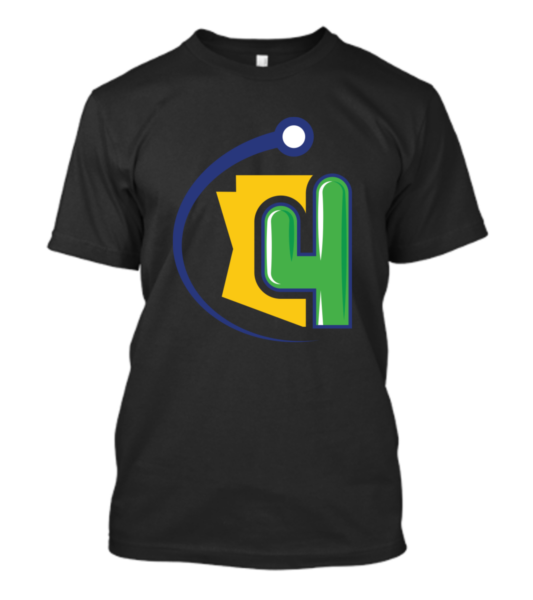 Cactus Arizona Map Atomic T-Shirt
