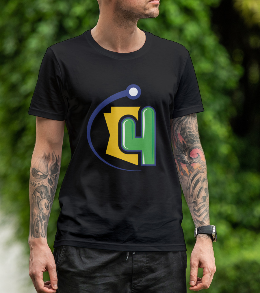 Cactus Arizona Map Atomic T-Shirt