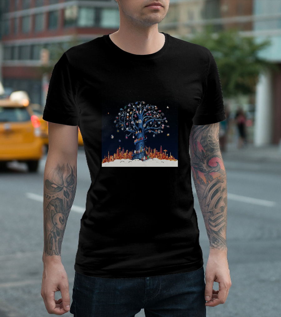 Dance Gavin Blue Tree City Night Scene T-Shirt