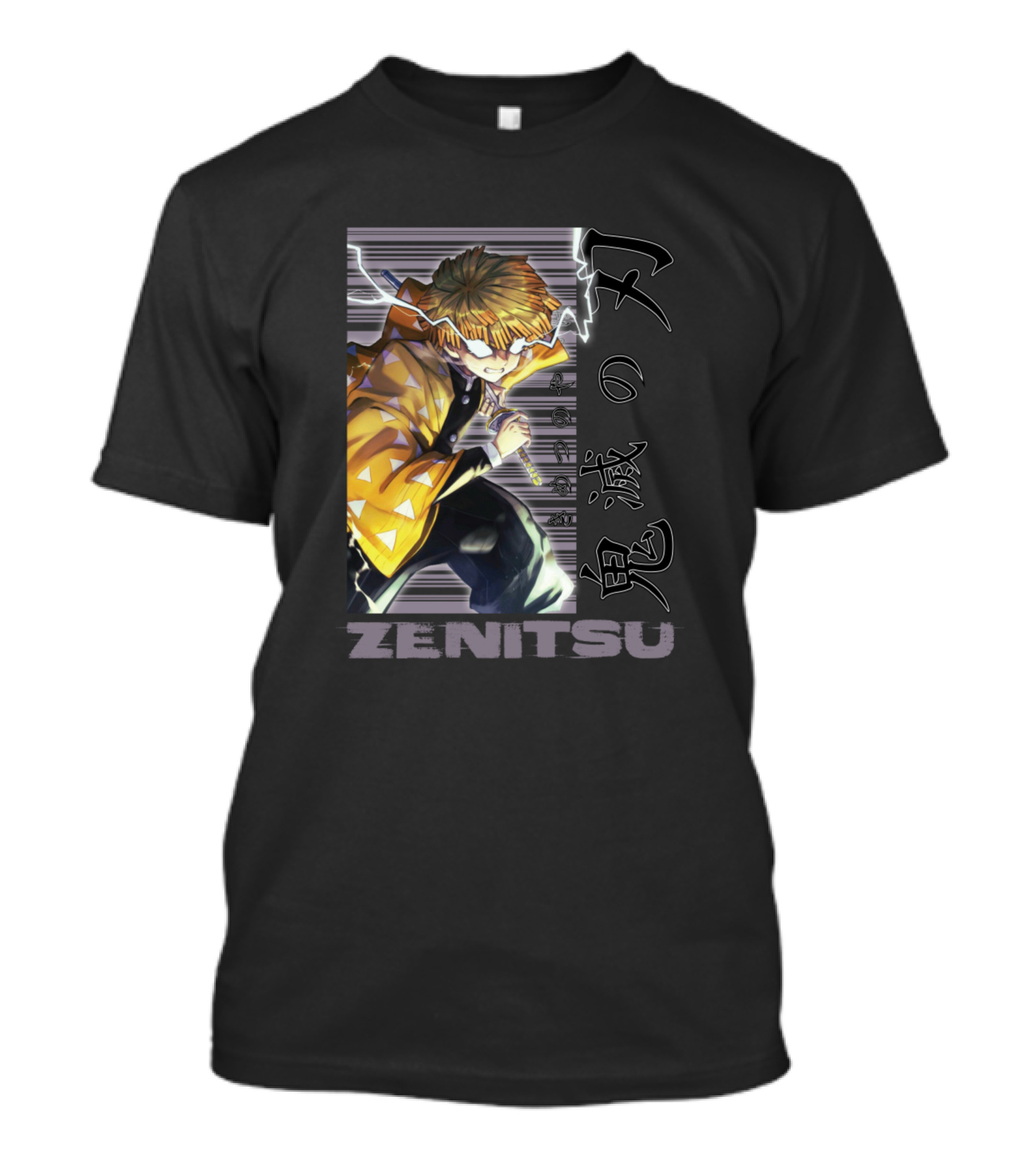 Demon Slayer Zenitsu Techniques Anime Character Electric Aura T-Shirt