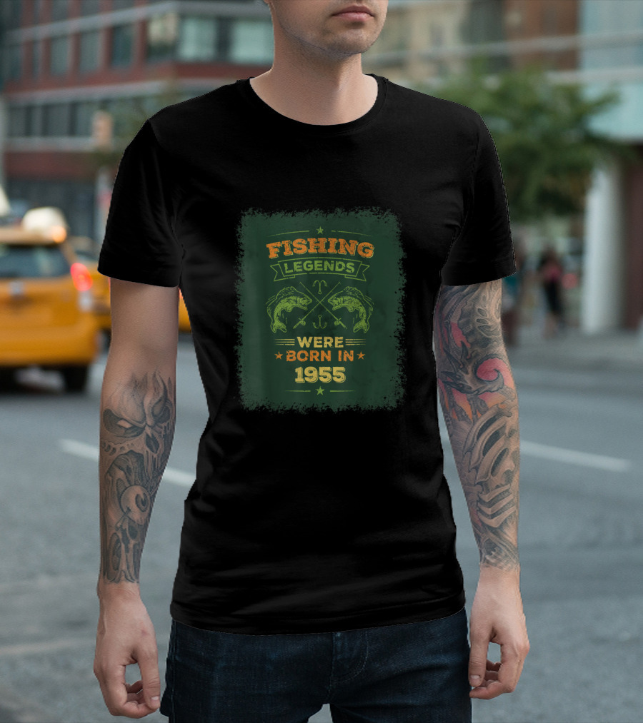 Fishing Legends Were Born In 1955 Vintage Style Fishing T-Shirt