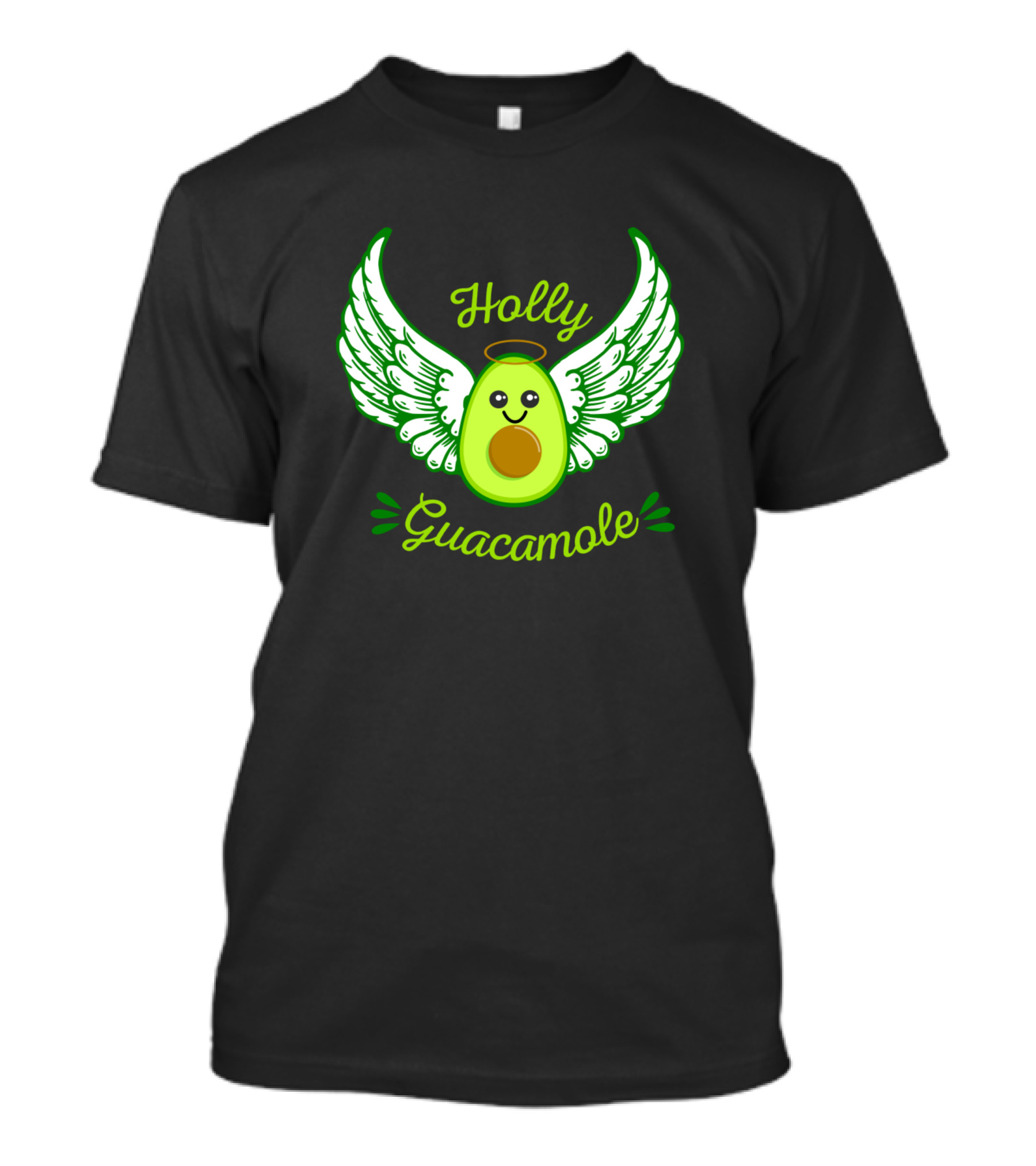 Holly Guacamole Avocado With Angelic Wings And Halo T-Shirt