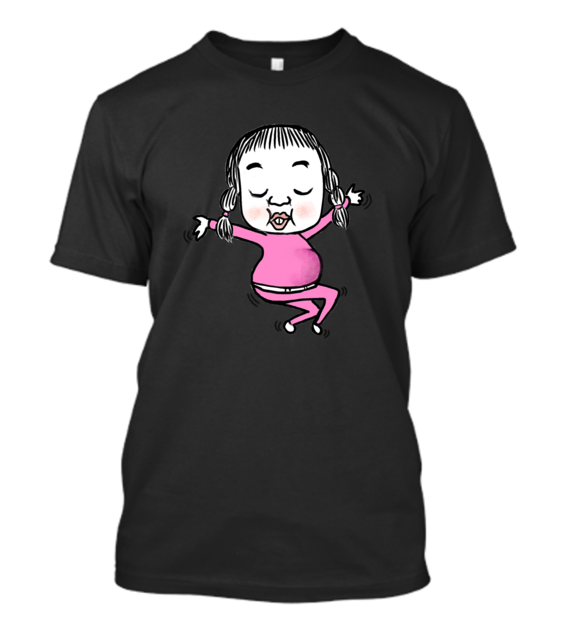 Princess Pink Rosie Dance Pose Character Sketch T-Shirt