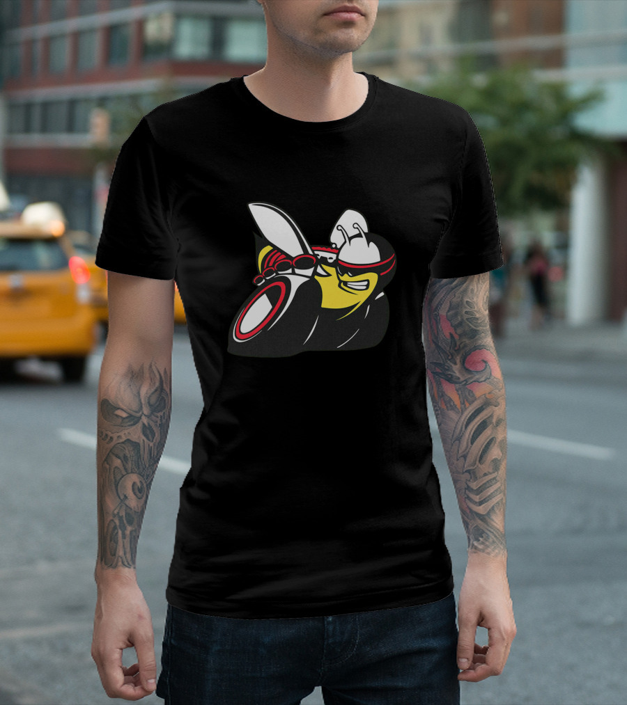 Scats Packs Bees Racing Motorbike Mascot T-Shirt