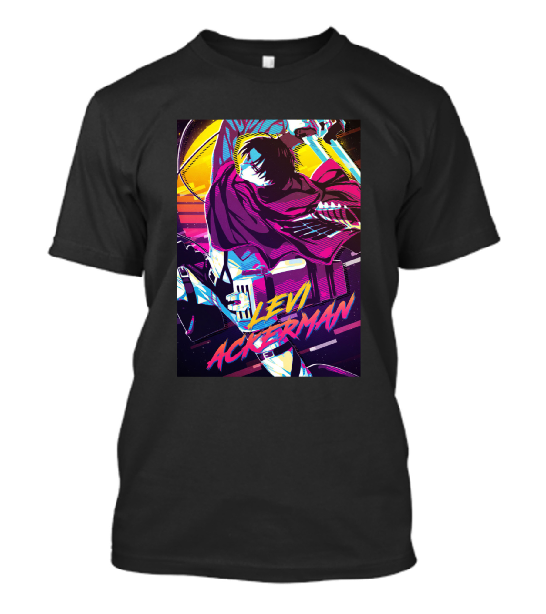 Levi Ackerman Strongest Soldier AOT Neon T-Shirt