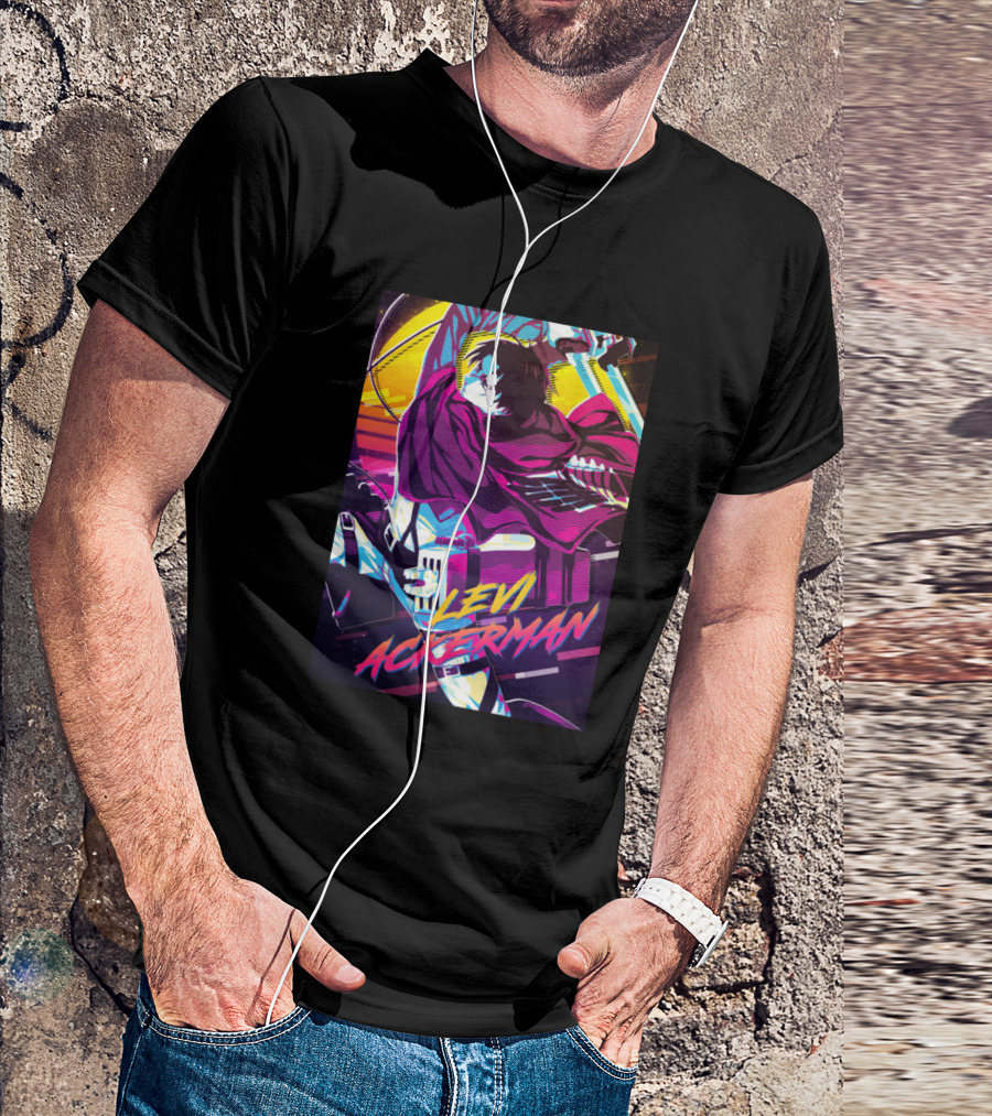 Levi Ackerman Strongest Soldier AOT Neon T-Shirt