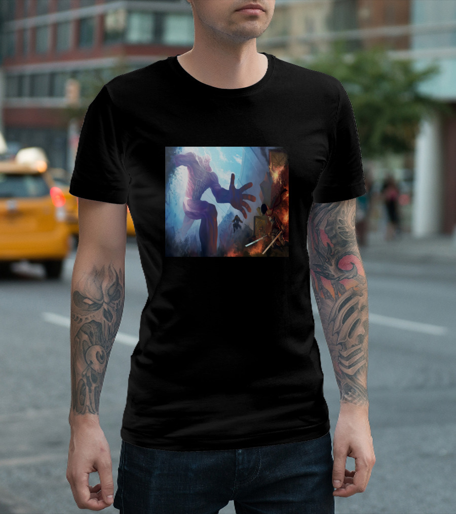 Attack on Titan Slayers Epic Battle Scene T-Shirt