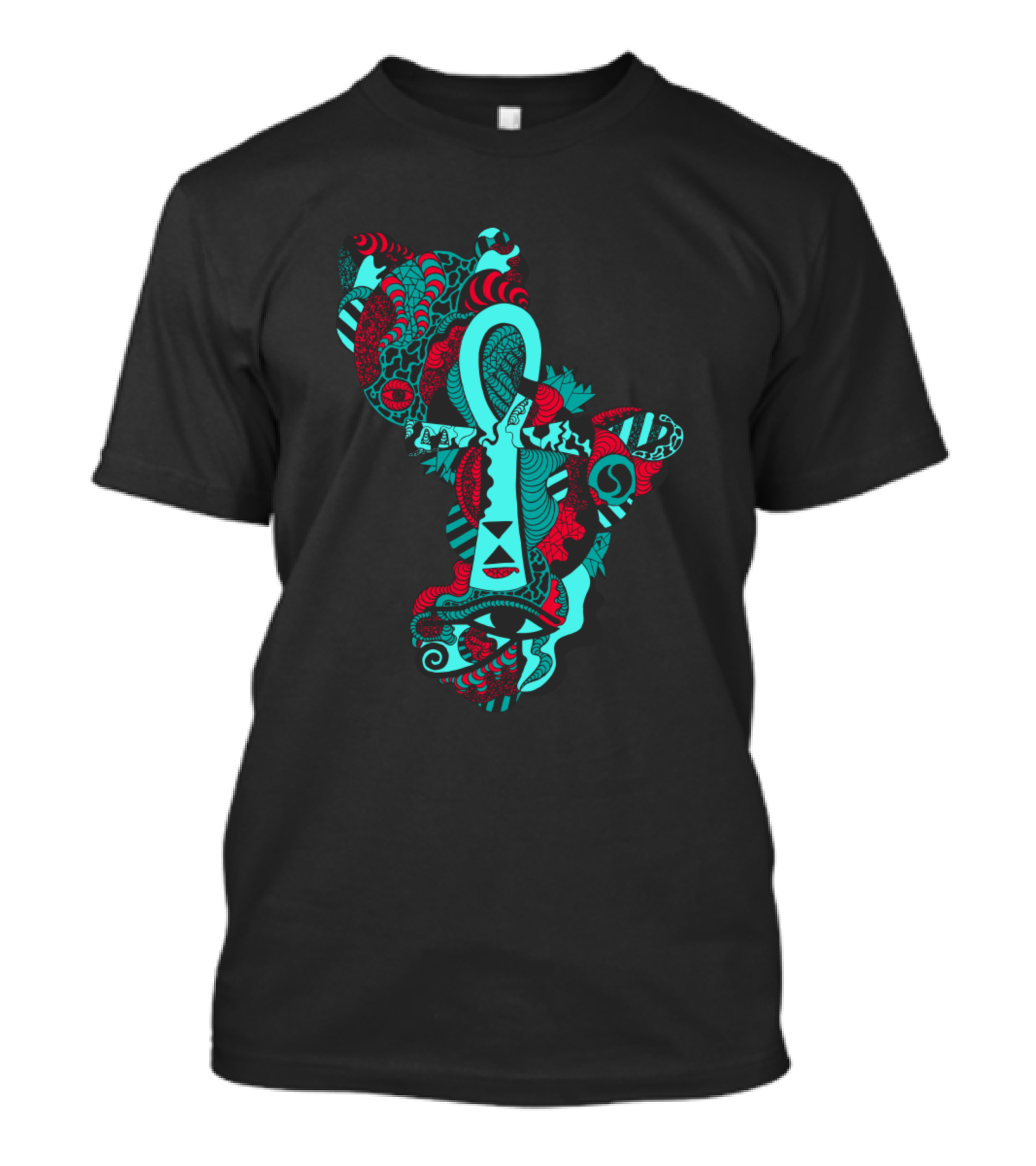 Turqred Ankh Horus Abstract T-Shirt