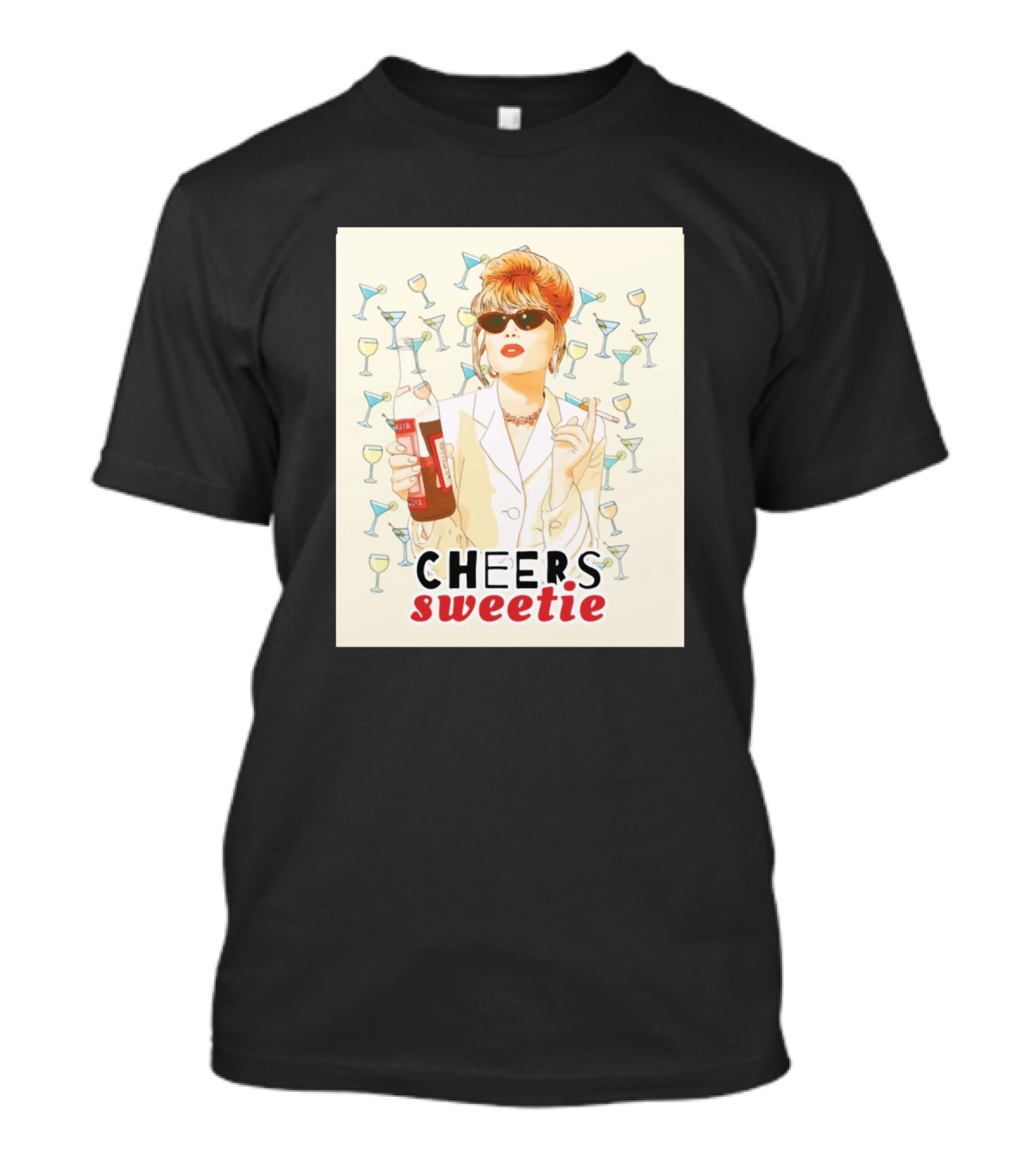 Cheers Sweetie Martini Glasses Fashion T-Shirt