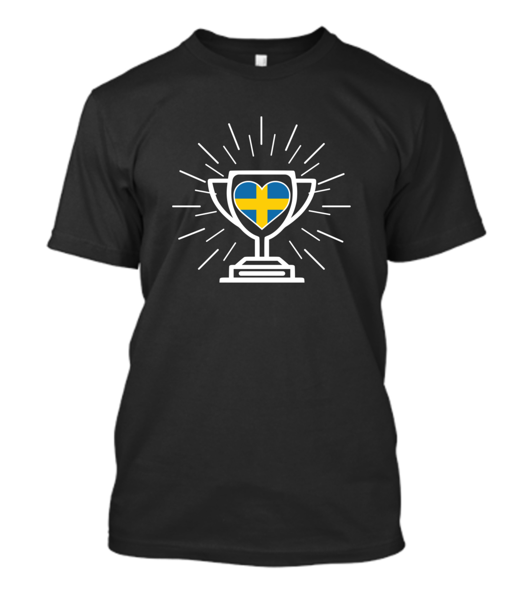 Sweden Trophy Heart Flag Winner T-Shirt