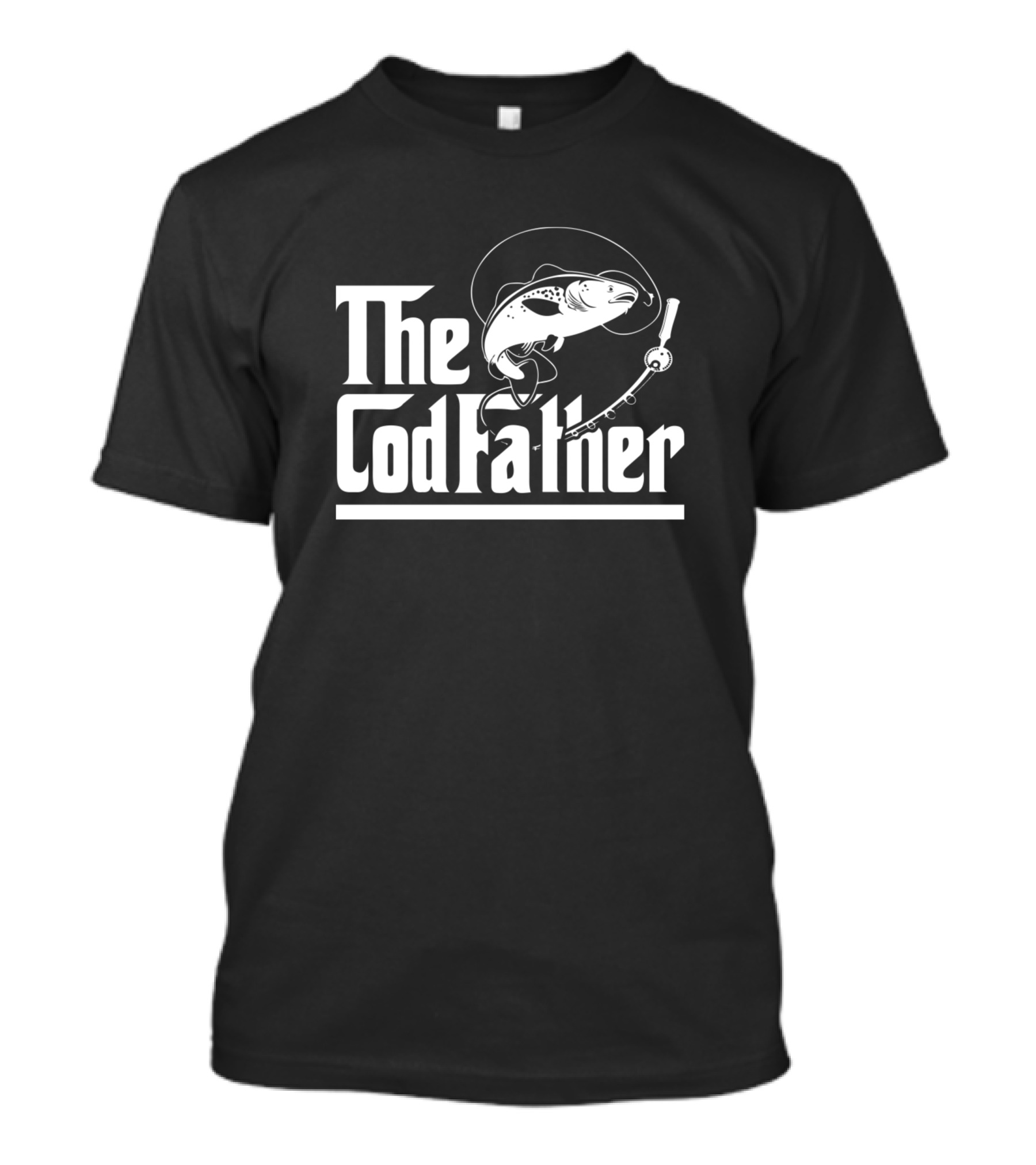 The Codfather Fishing Parody With Fish And Fishing Rod T-Shirt