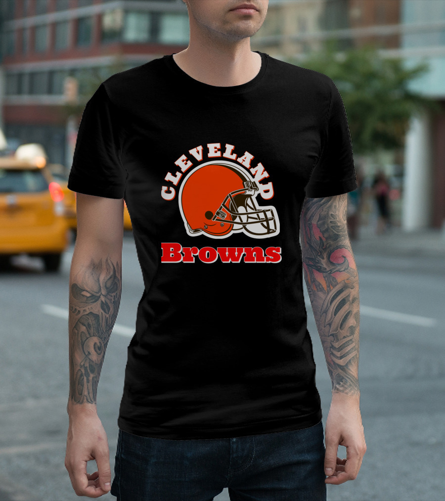 Cleveland Browns Football Helmet Emblem T-Shirt