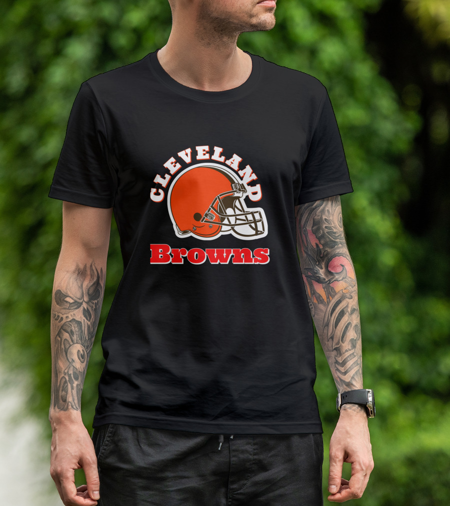 Cleveland Browns Football Helmet Emblem T-Shirt