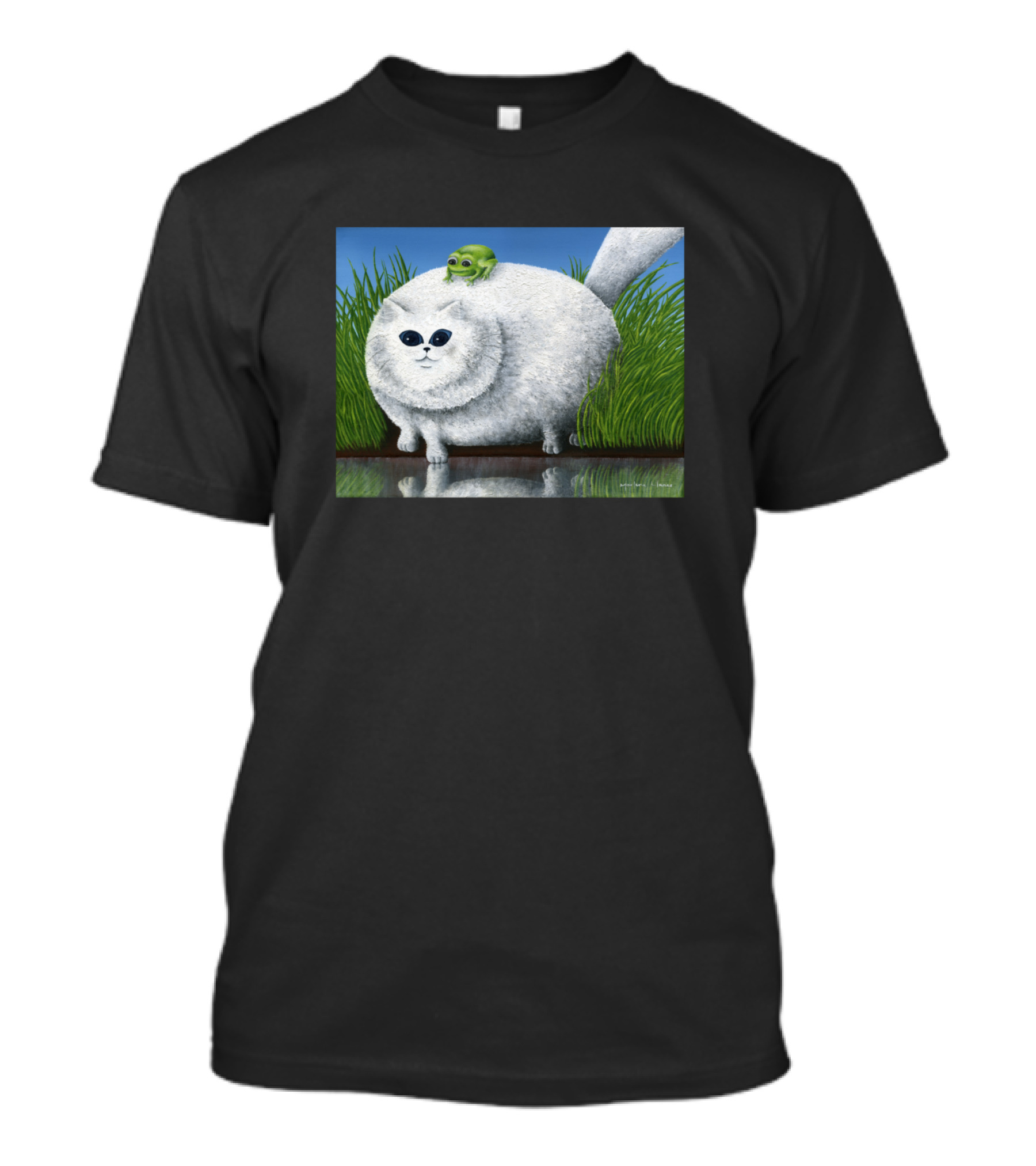 Fat Cat And His Frog By Gary Patterson T-Shirt
