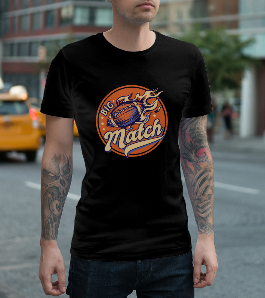 Big Match Football Player Football Fan T-Shirt