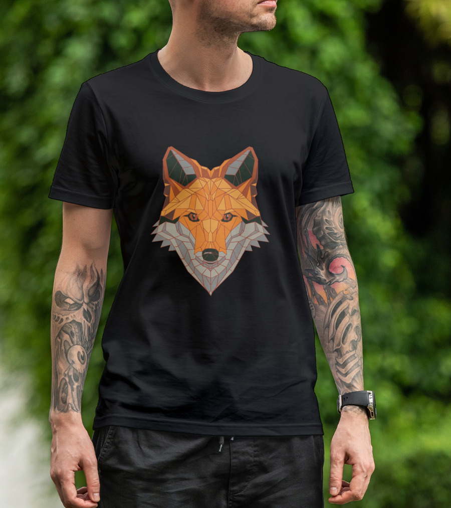 Polygon Animal Foxes Lovers T-Shirt