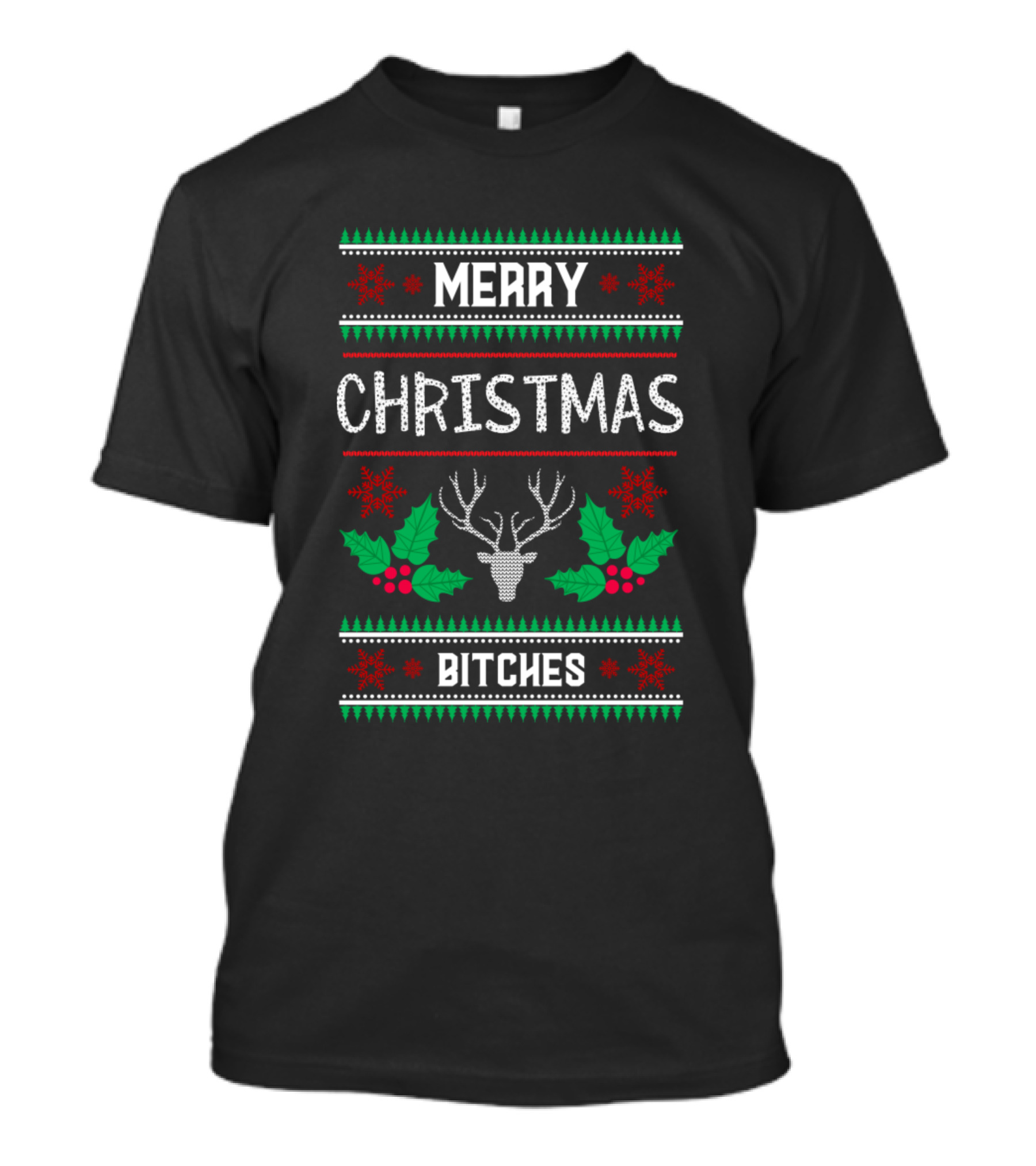 Merry Christmas Bitches Hunting Present For Hunting Lovers T-Shirt