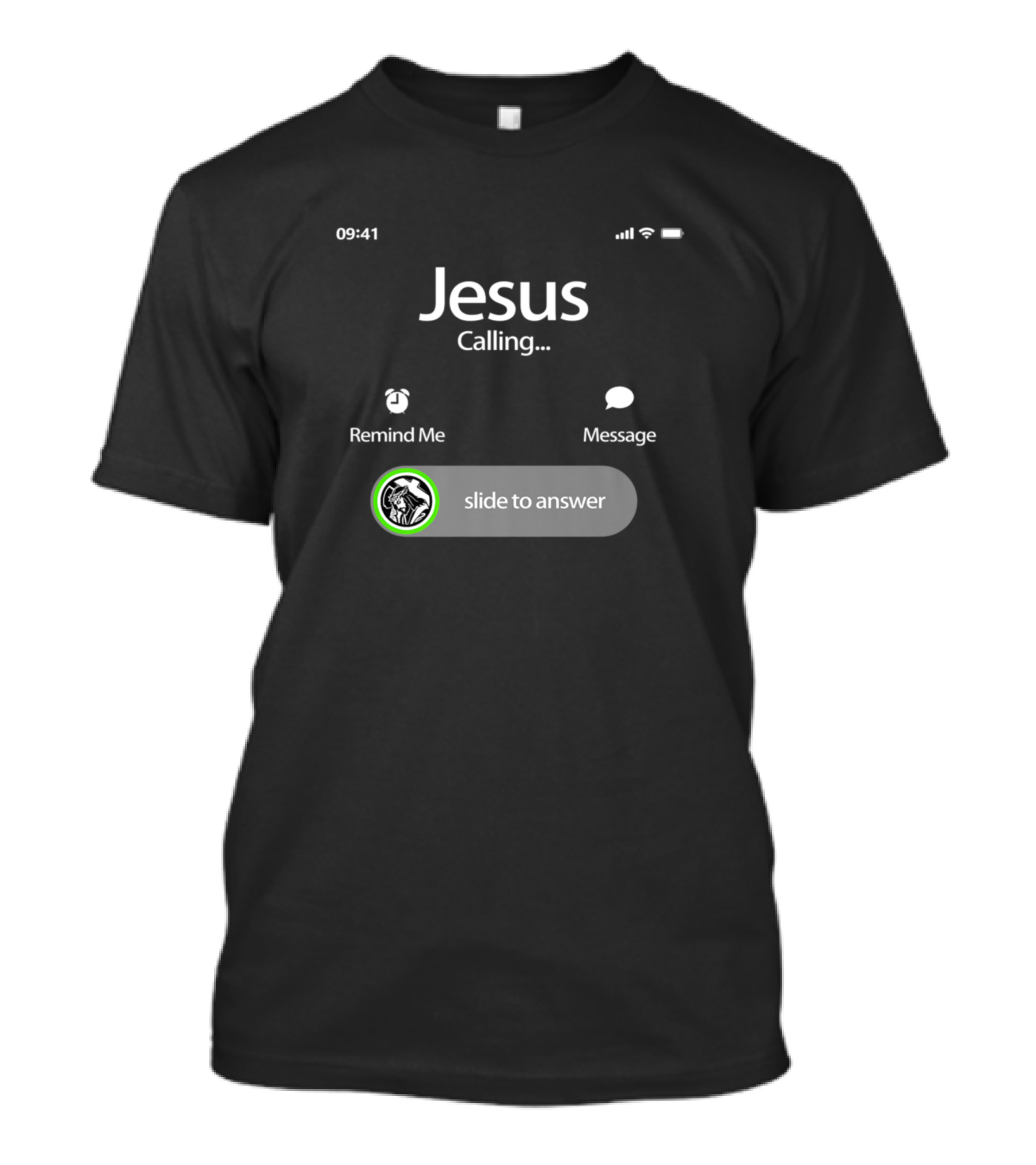 Jesus Calling Novelty Christian Call God Remind Me Message Slide To Answer T-Shirt