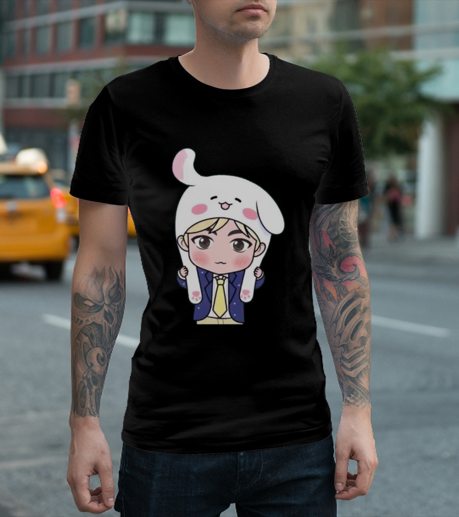 Jin BTS Cute Character with Bunny Hat T-Shirt