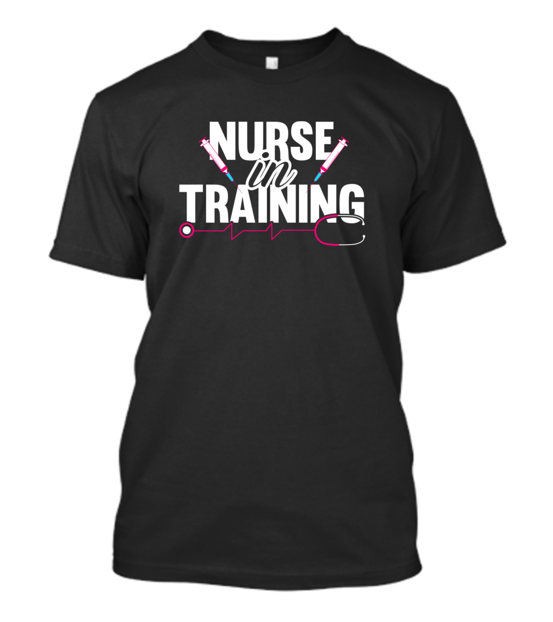 Nurse In Training Heartbeat With Syringes And Stethoscope T-Shirt