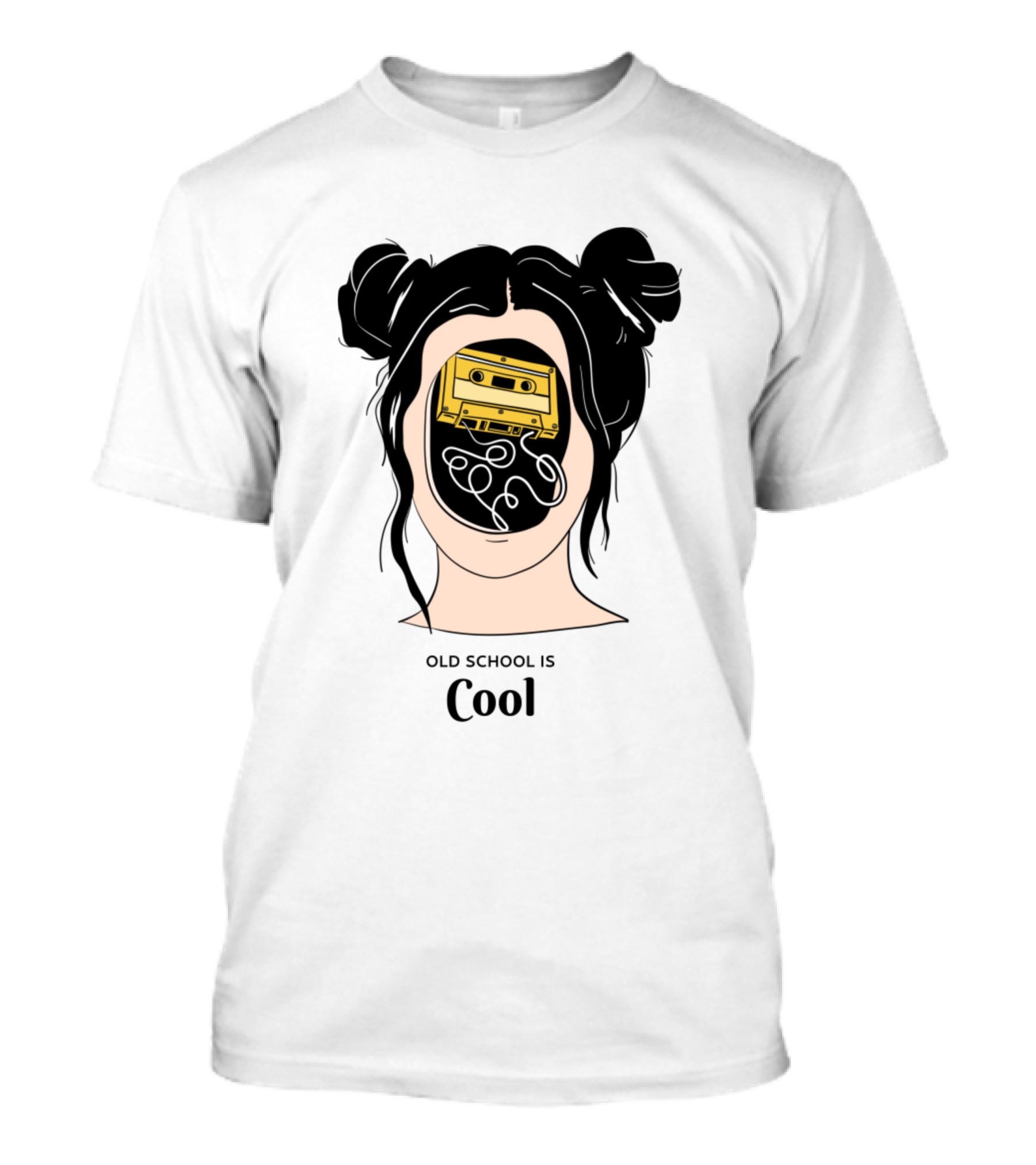 Old School Is Cool Cassette Tape Head T-Shirt
