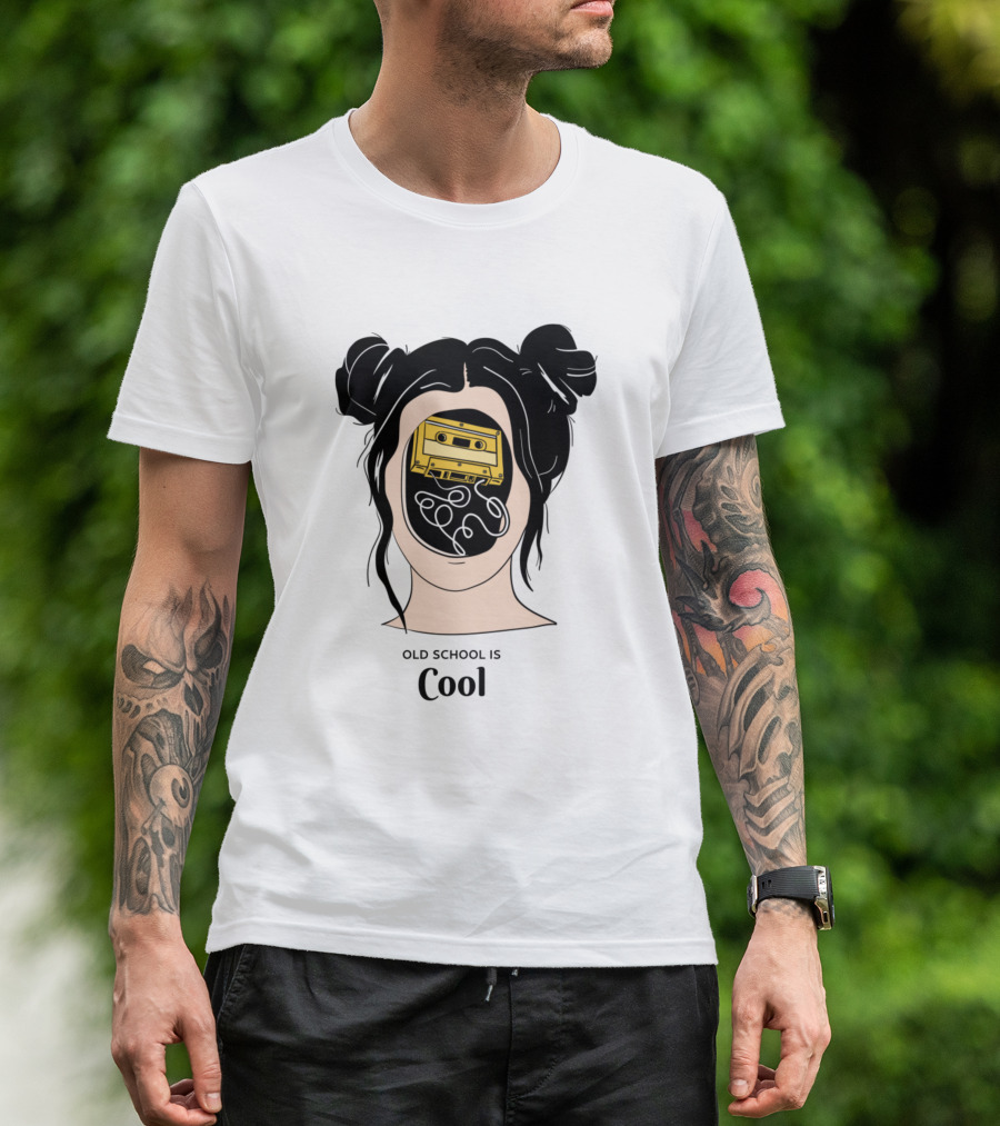 Old School Is Cool Cassette Tape Head T-Shirt