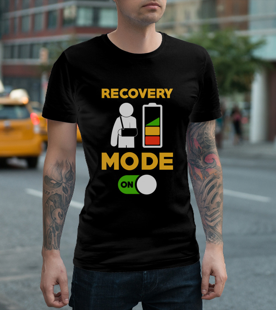RECOVERY MODE ON Battery Arm Sling T-Shirt