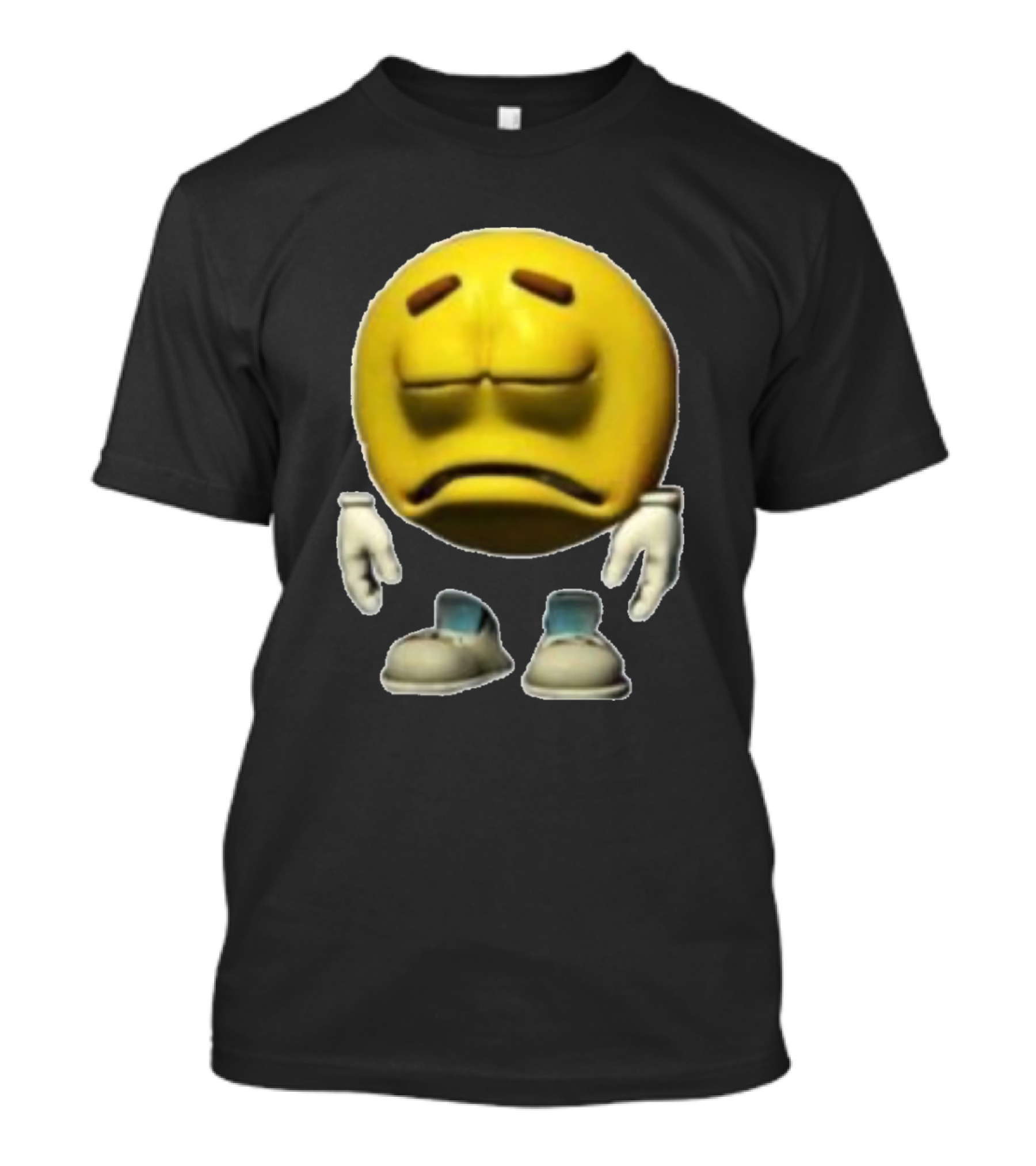 Sad Fellow Emoji Face Character T-Shirt