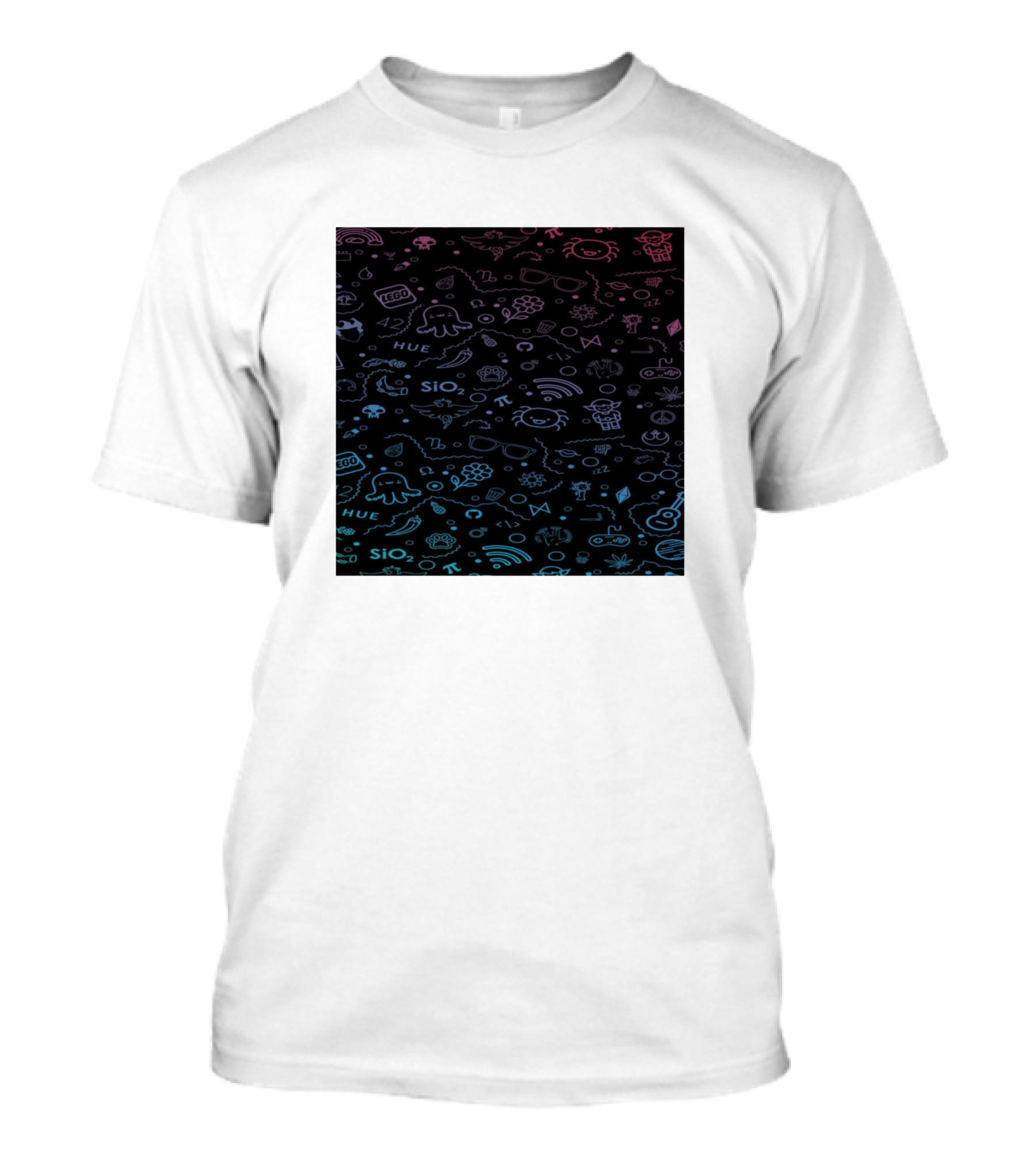 Hue SiO WiFi Icons And Doodles T-Shirt