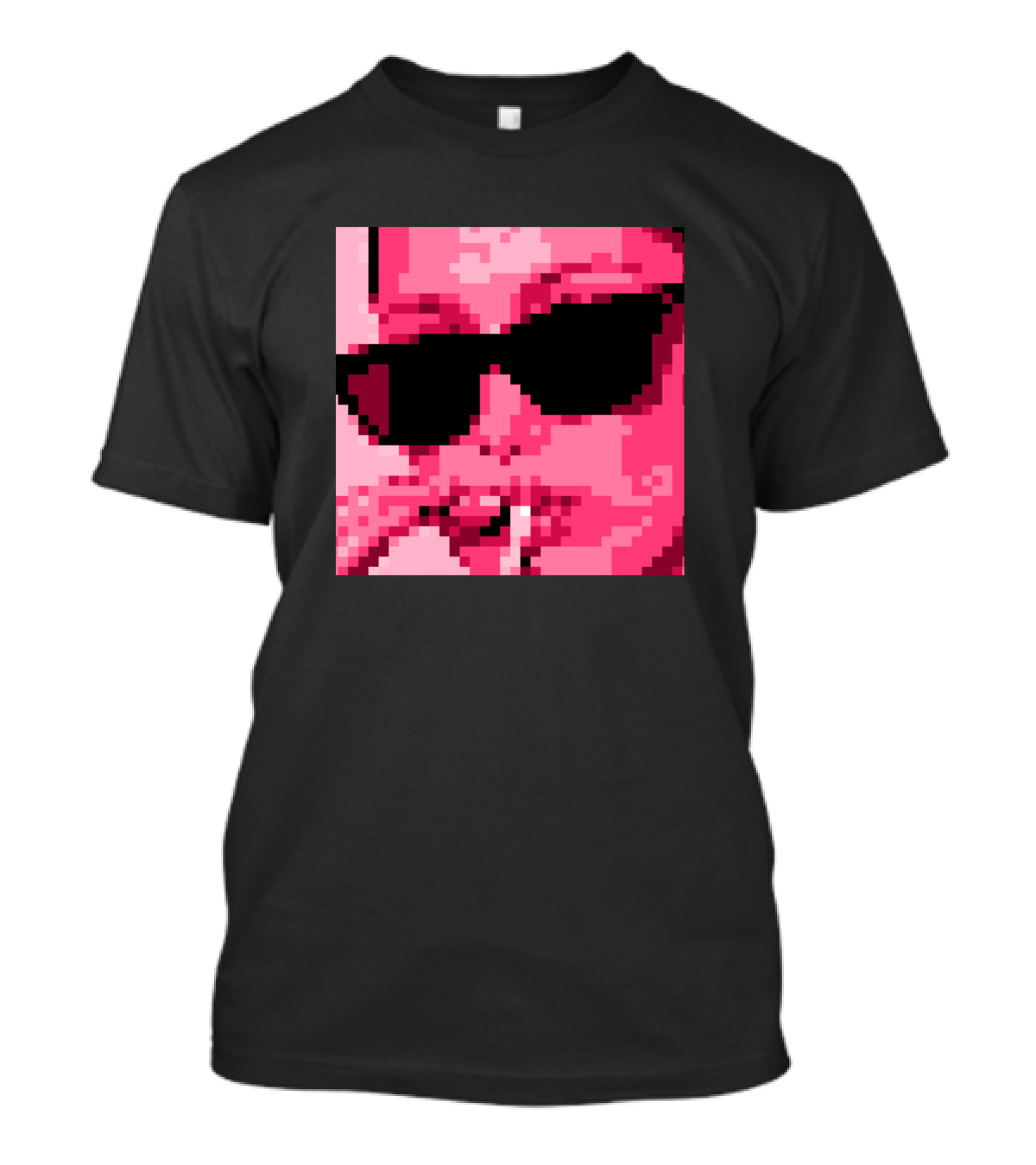 Smoke Pixel Art Sunglasses Retro Pink Aesthetic T-Shirt