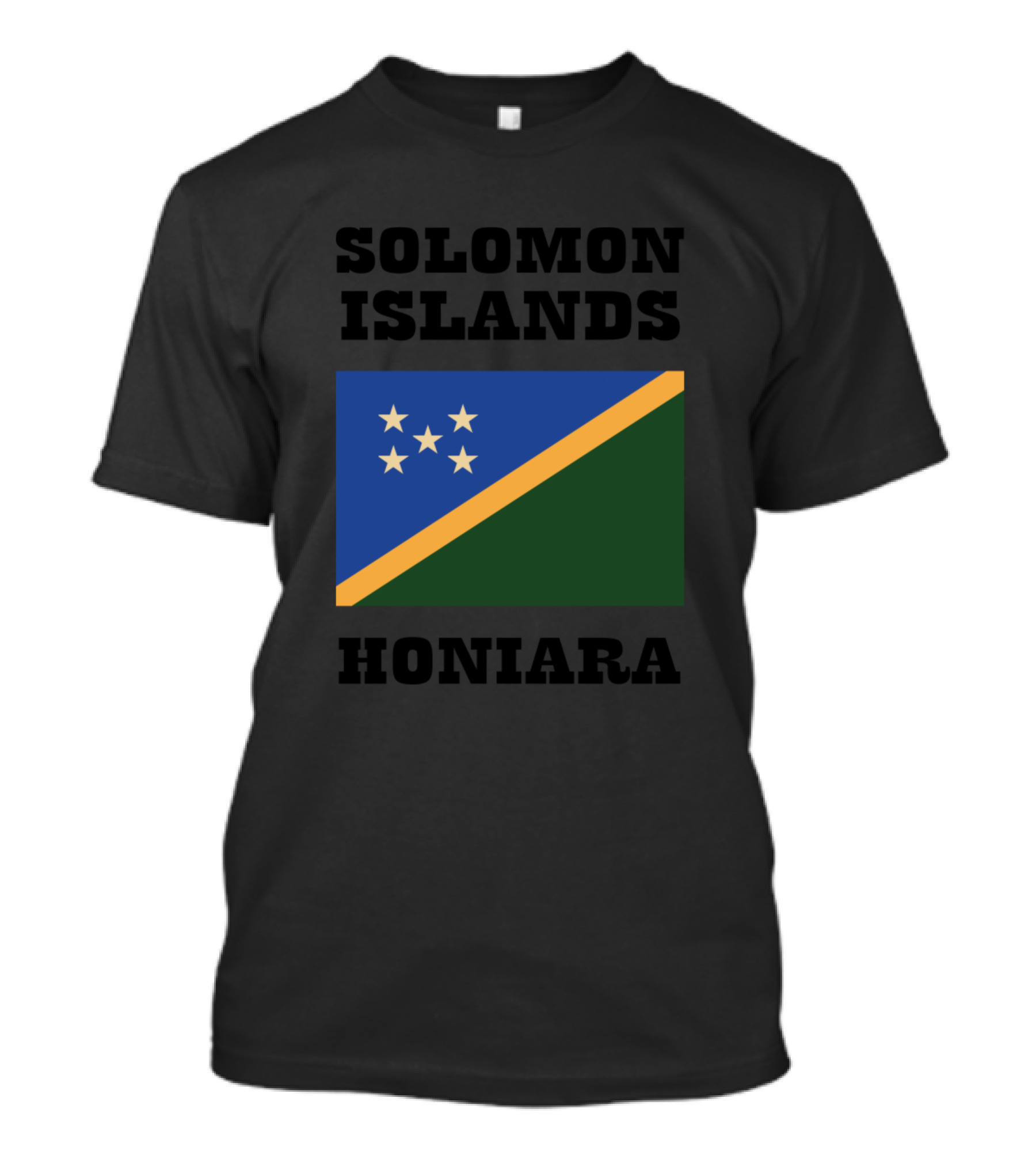 Solomon Islands Honiara Flag Iconic Display T-Shirt