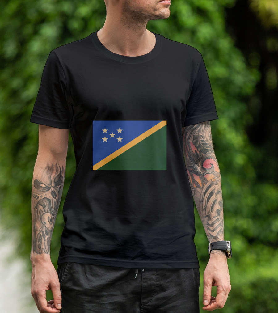 Solomon Islands Honiara Flag Iconic Display T-Shirt